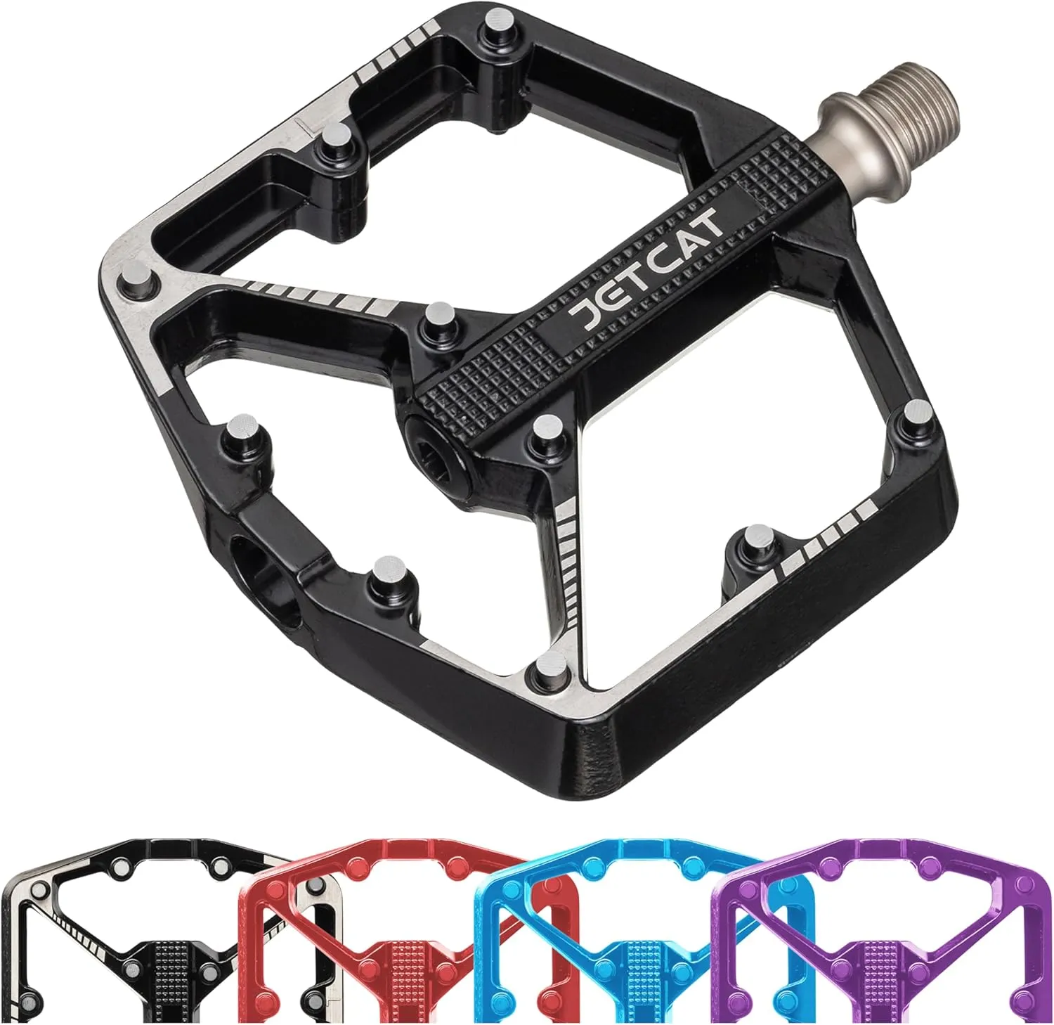 Mountain Bike Pedals Flat - MTB Pedals Flat, Bicycle Pedals, Road Bike Pedals, BMX Pedals, for BMX MTN Road Gravel EBike, Specialized Parts, Adults, Aluminum Metal Stamp 9/16"