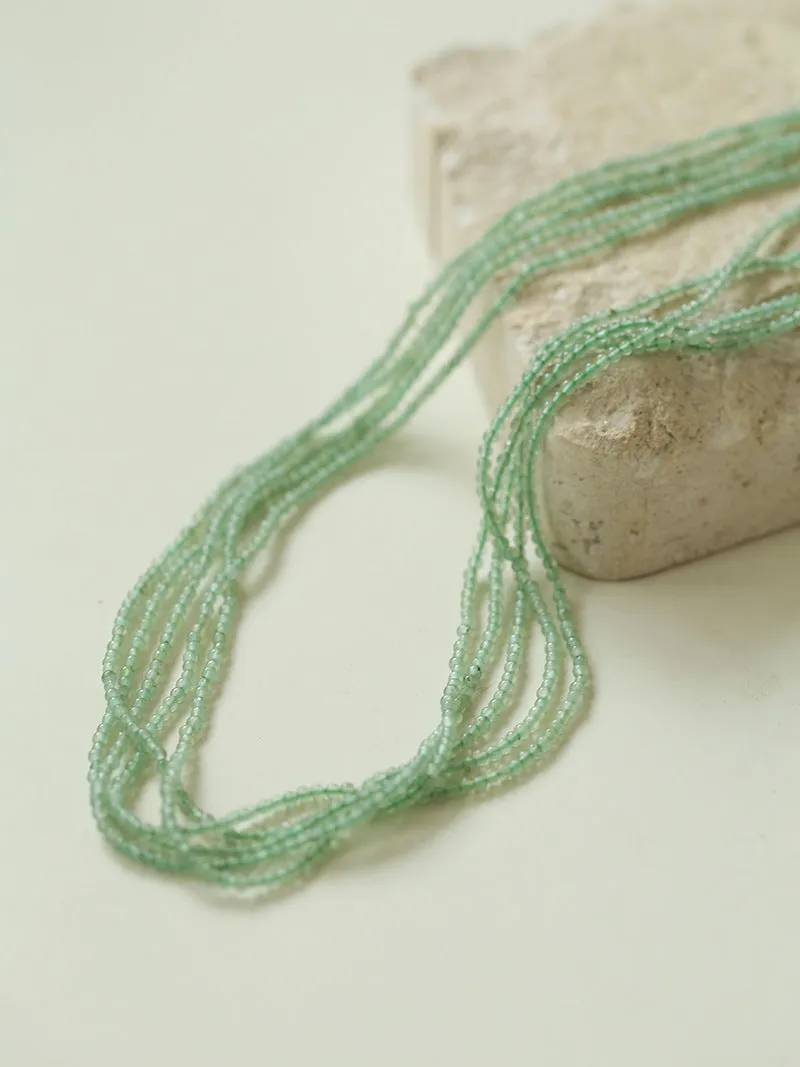 Multi-Layered Mini Aventurine Beaded Necklace