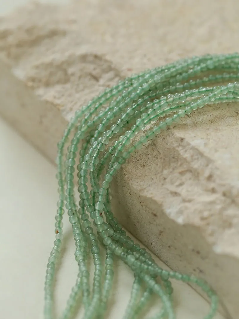 Multi-Layered Mini Aventurine Beaded Necklace