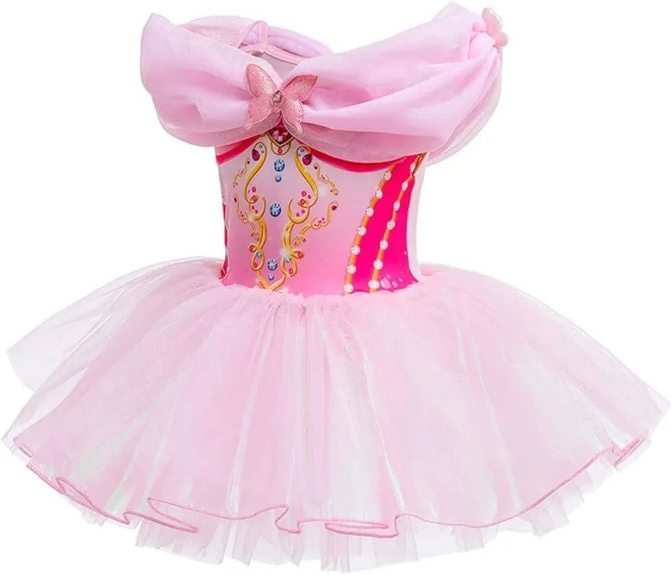 MYRISAM Princess Leotards for Girls Ballet Dance Tutu Skirted Ballerina Dress Birthday Fancy Party Halloween Costumes