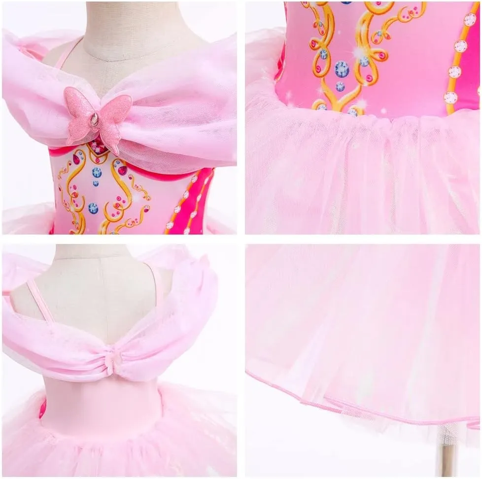 MYRISAM Princess Leotards for Girls Ballet Dance Tutu Skirted Ballerina Dress Birthday Fancy Party Halloween Costumes