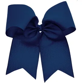 Navy Clip Hair Bow
