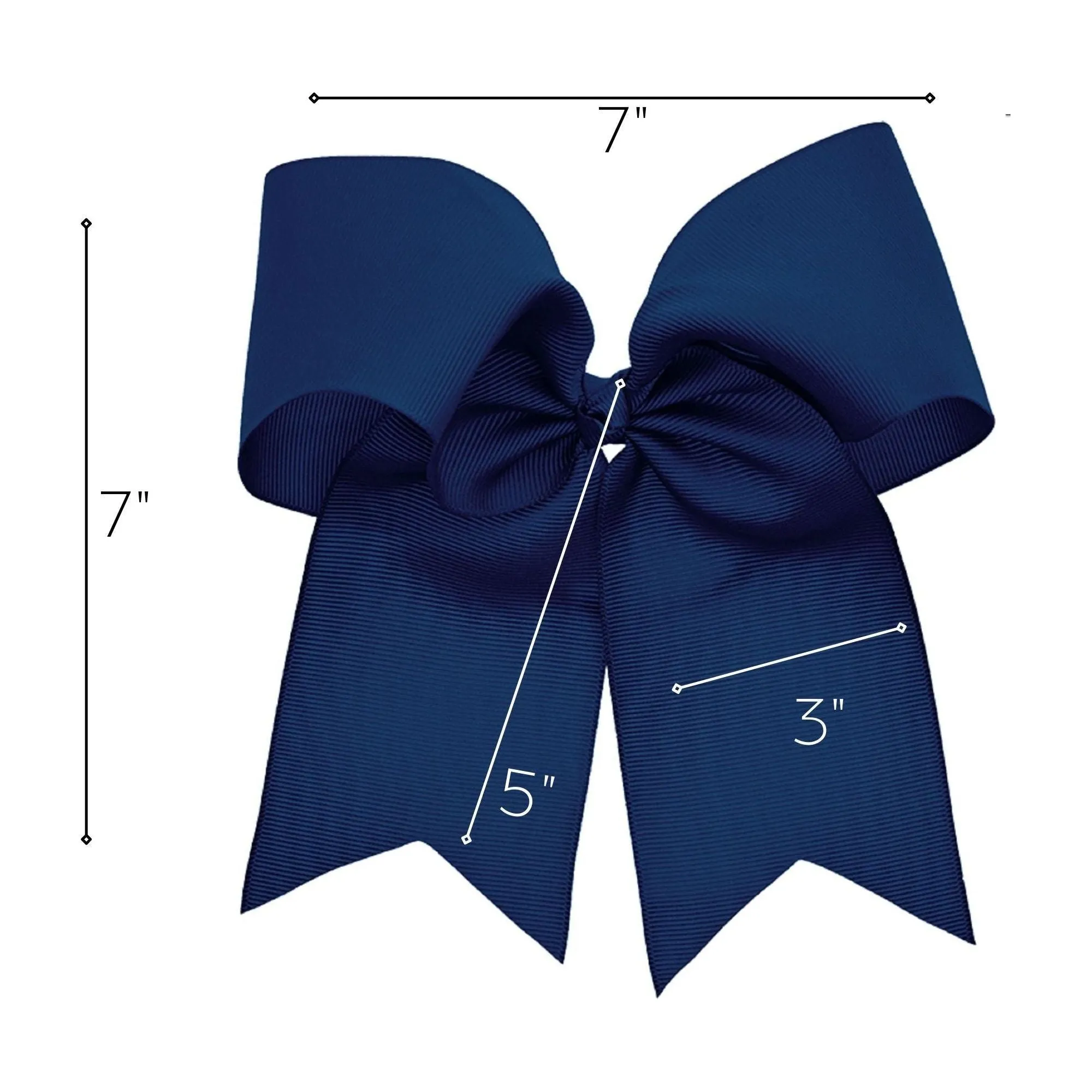 Navy Clip Hair Bow