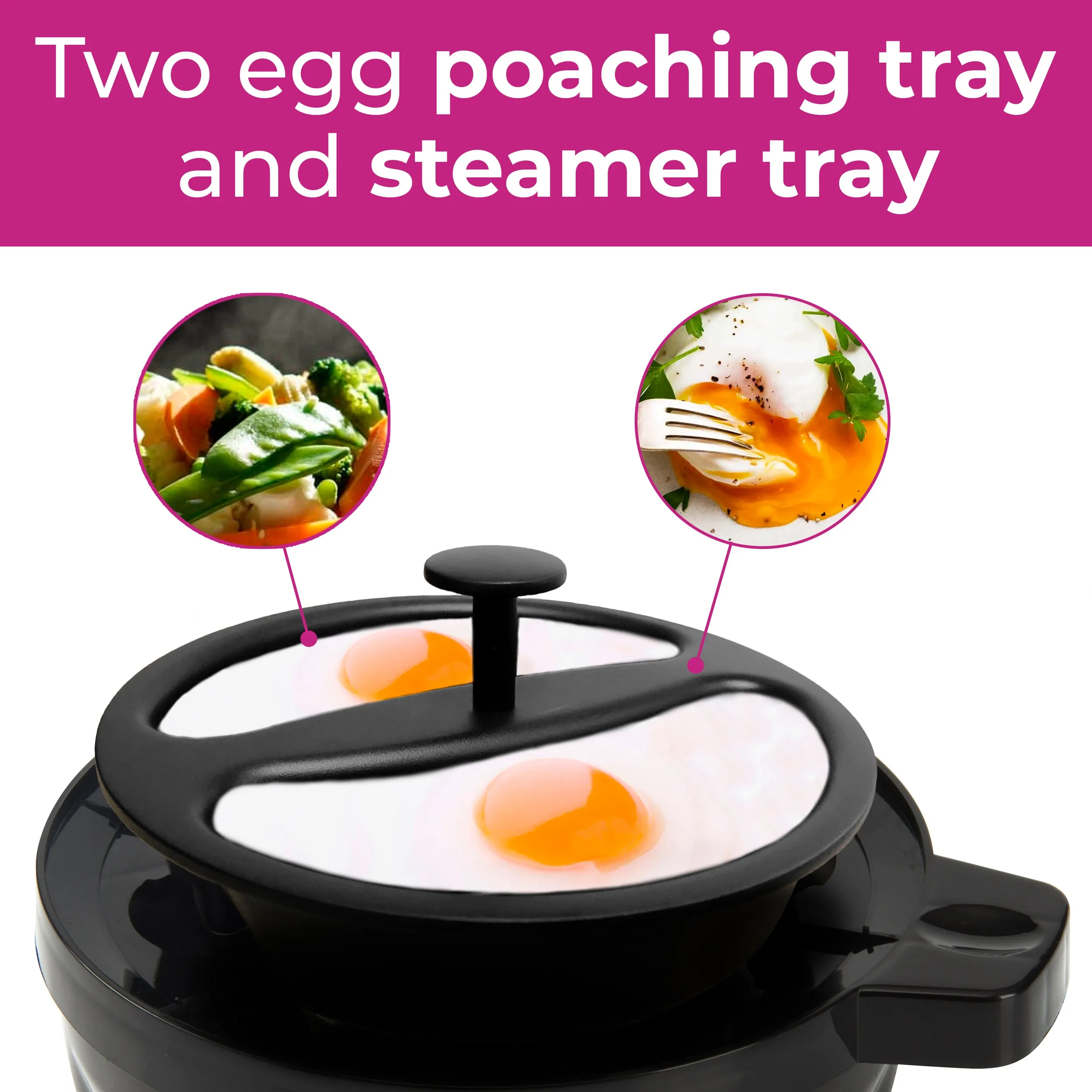 Neo Clear Electric Egg Boiler Poacher and Steamer
