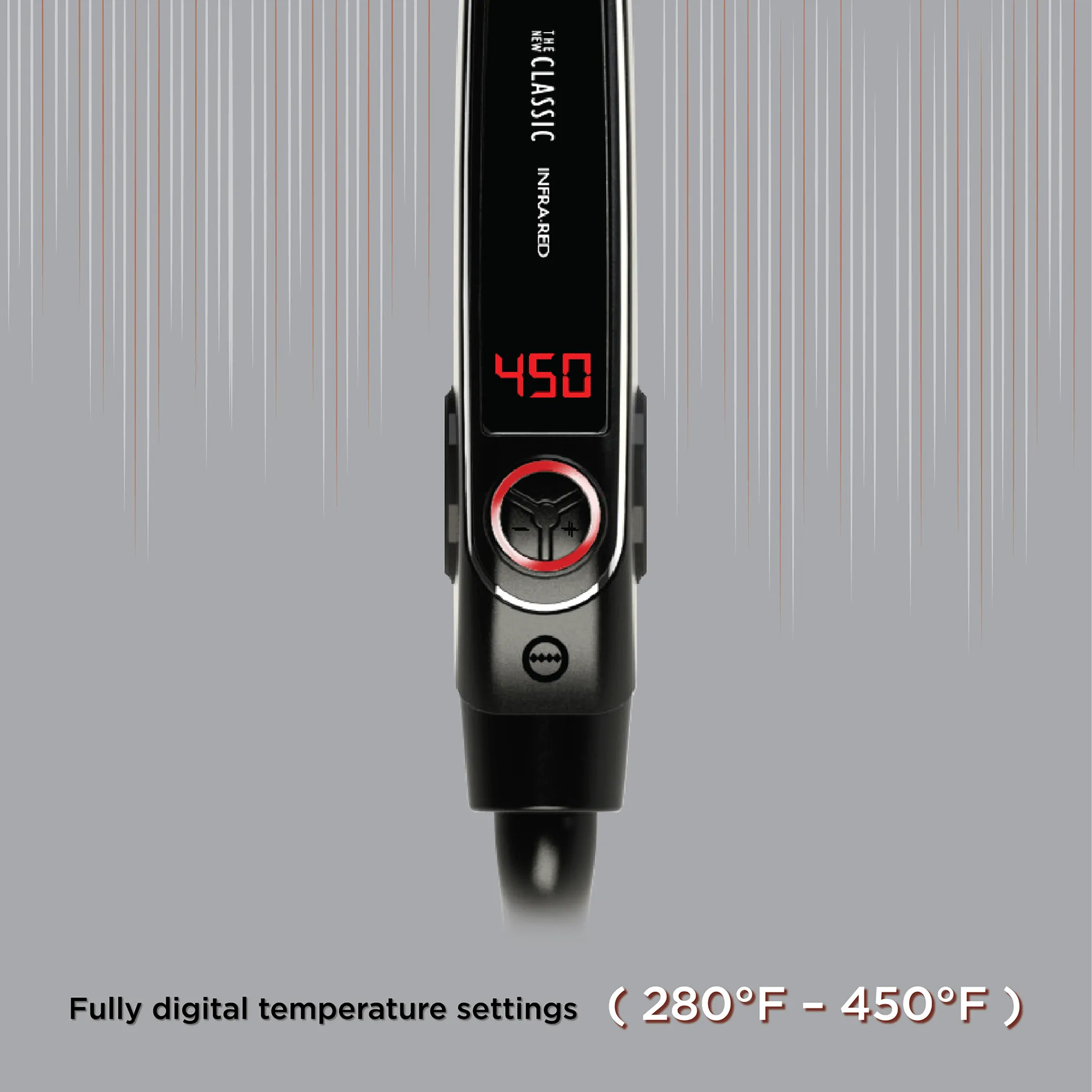 New Classic Infrared Black Titanium Flat Iron 1.5"