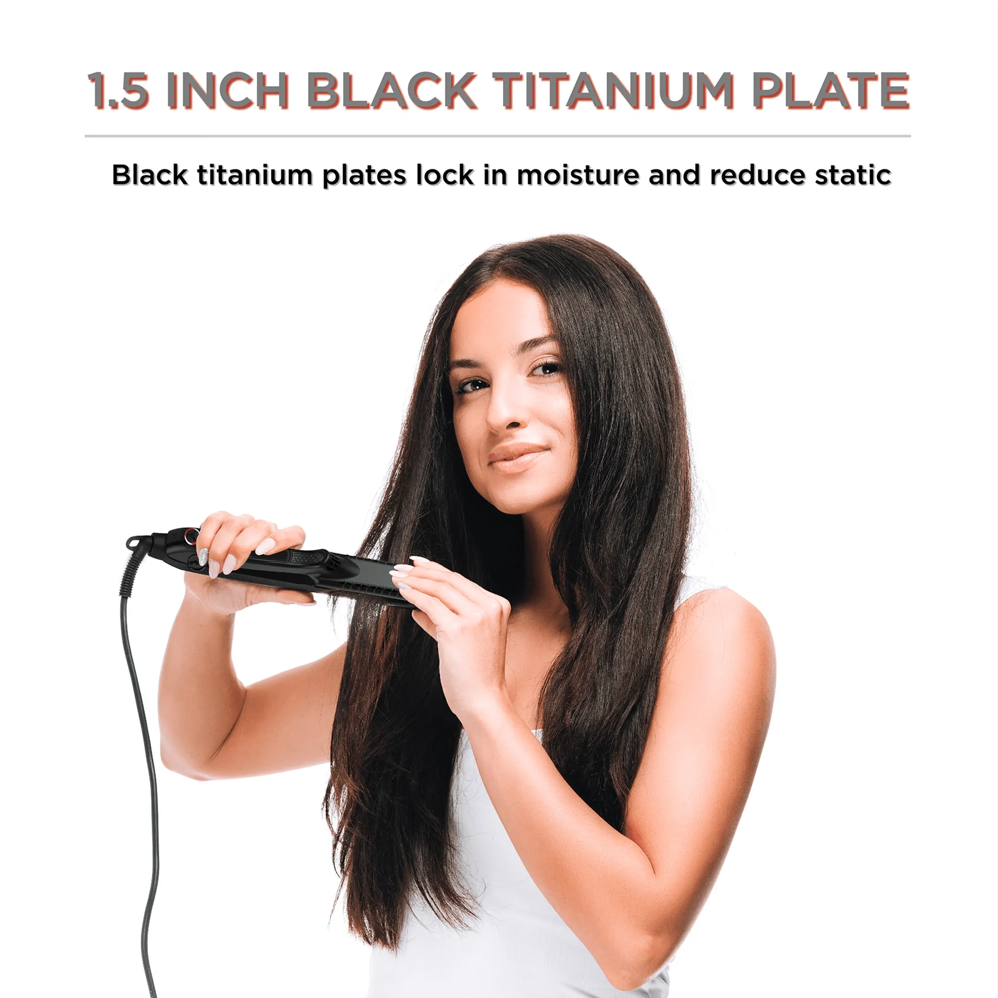 New Classic Infrared Black Titanium Flat Iron 1.5"