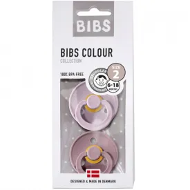 Nibbling Bibs Twin Dummy Pack Size 2 Dusky Lilac/ Heather