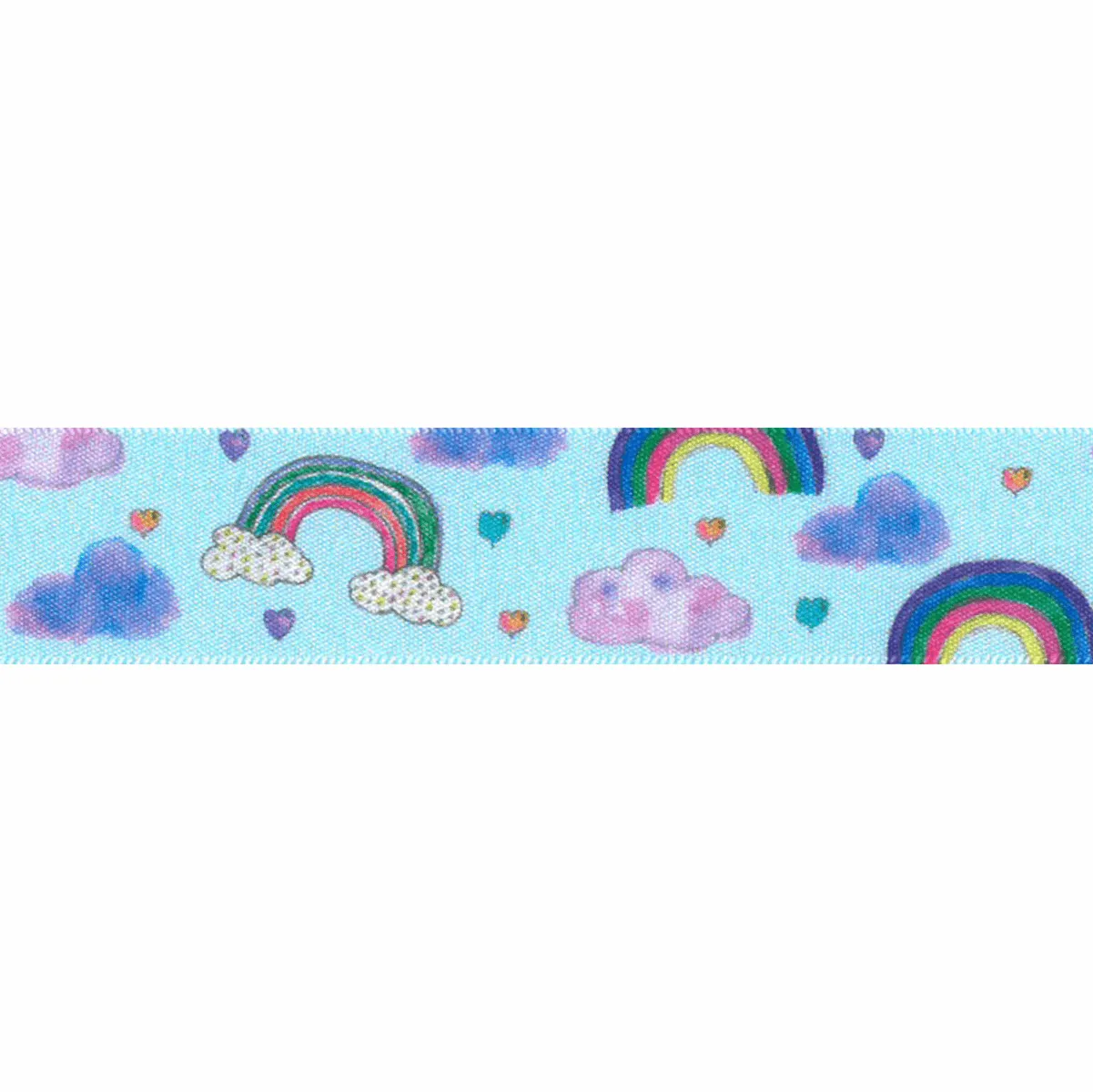 Novelty Satin Ribbon - Rainbow In The Sky