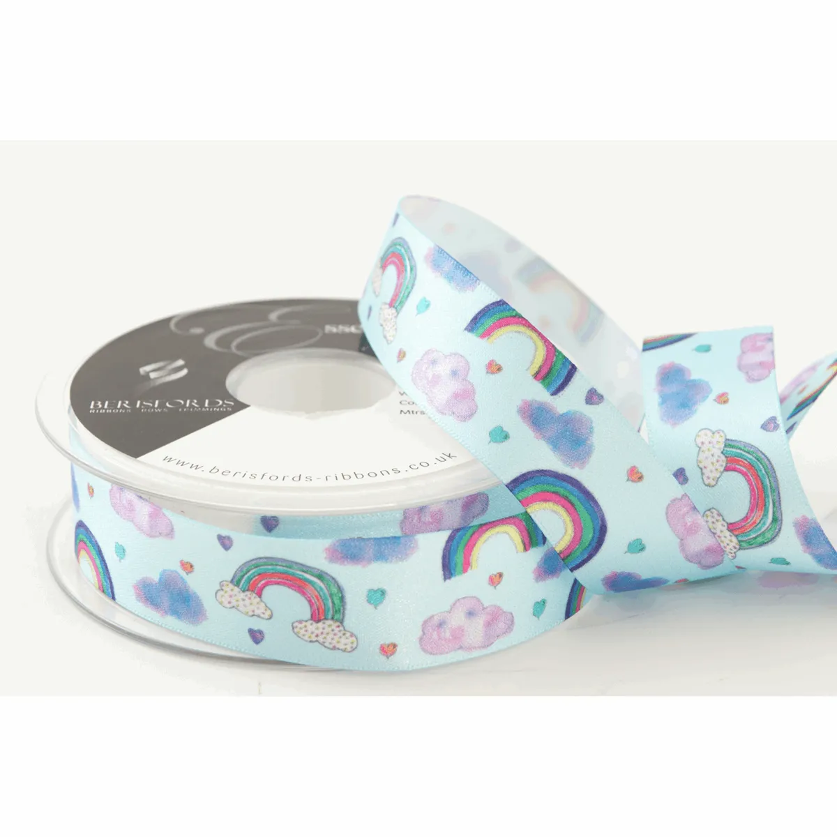 Novelty Satin Ribbon - Rainbow In The Sky