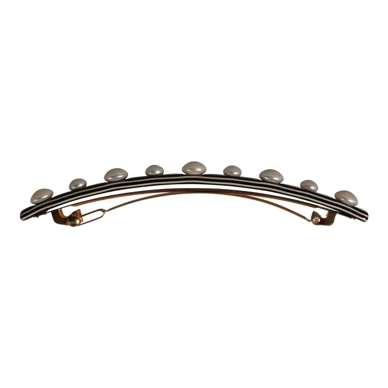 Paris Mode - Cloe Pearl Large Black Hair Clip