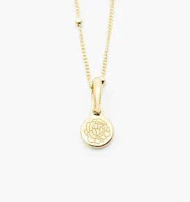 Peony Flower Necklace - September