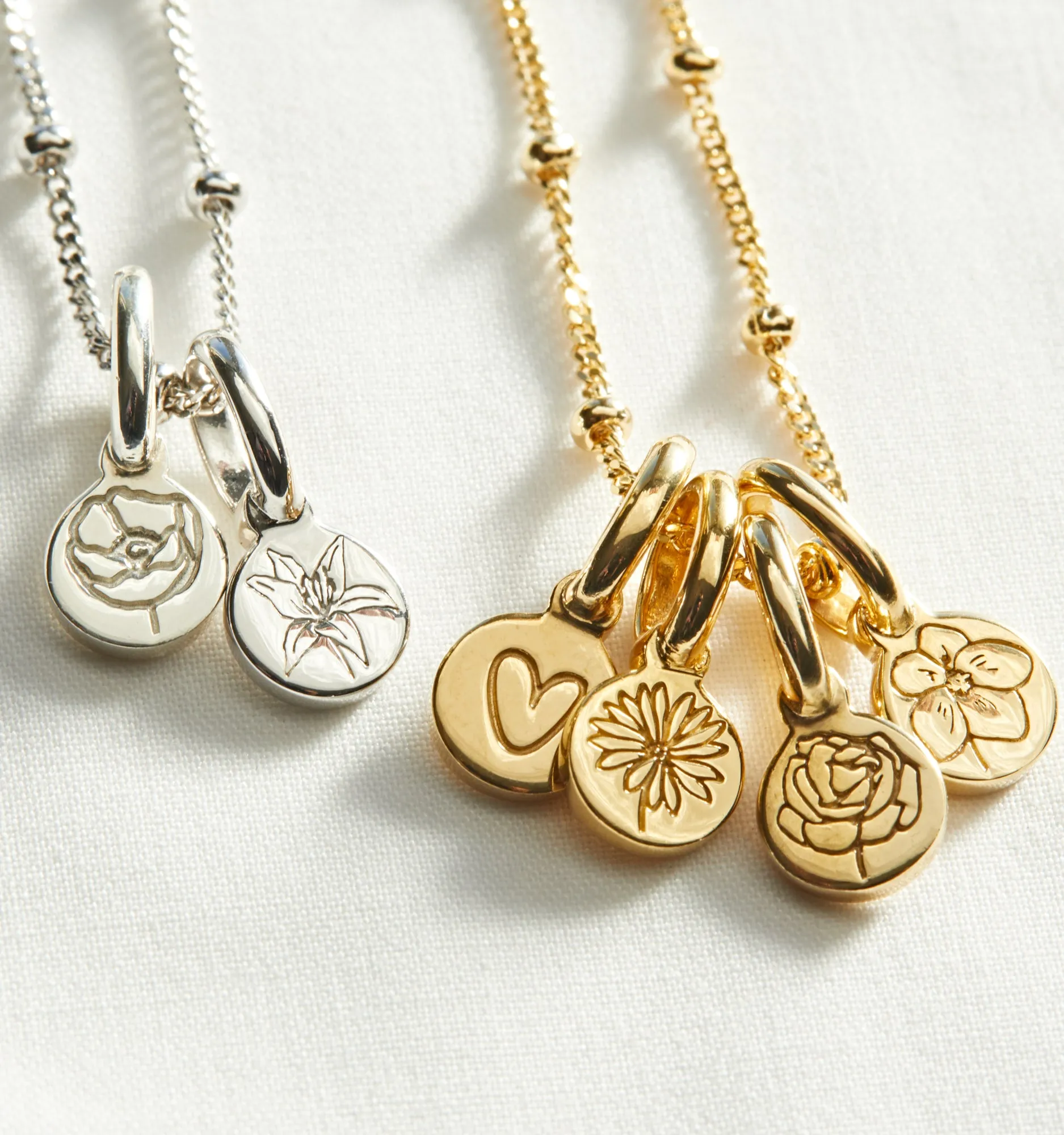 Peony Flower Necklace - September