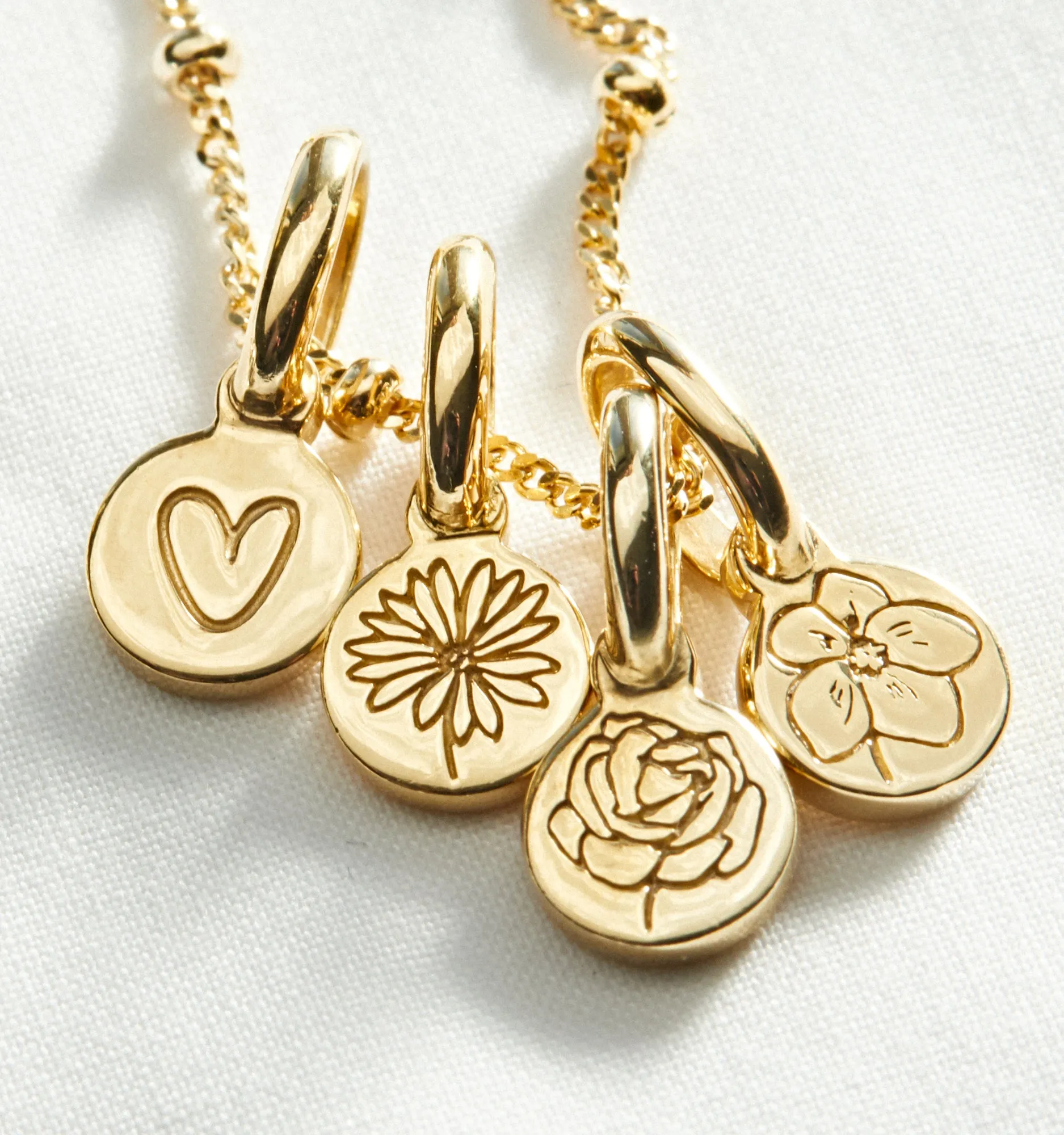 Peony Flower Necklace - September