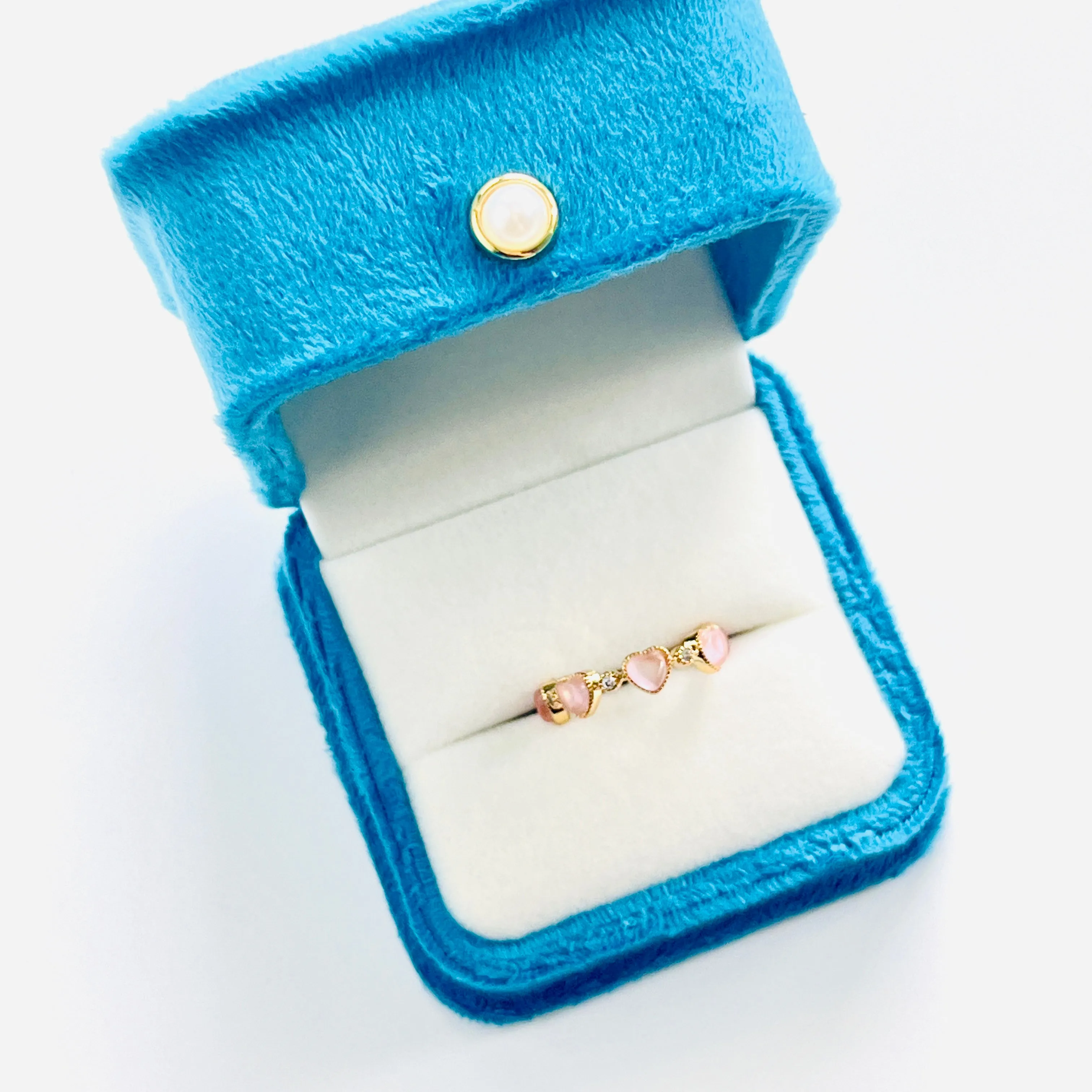 Pink Heart Open Ring