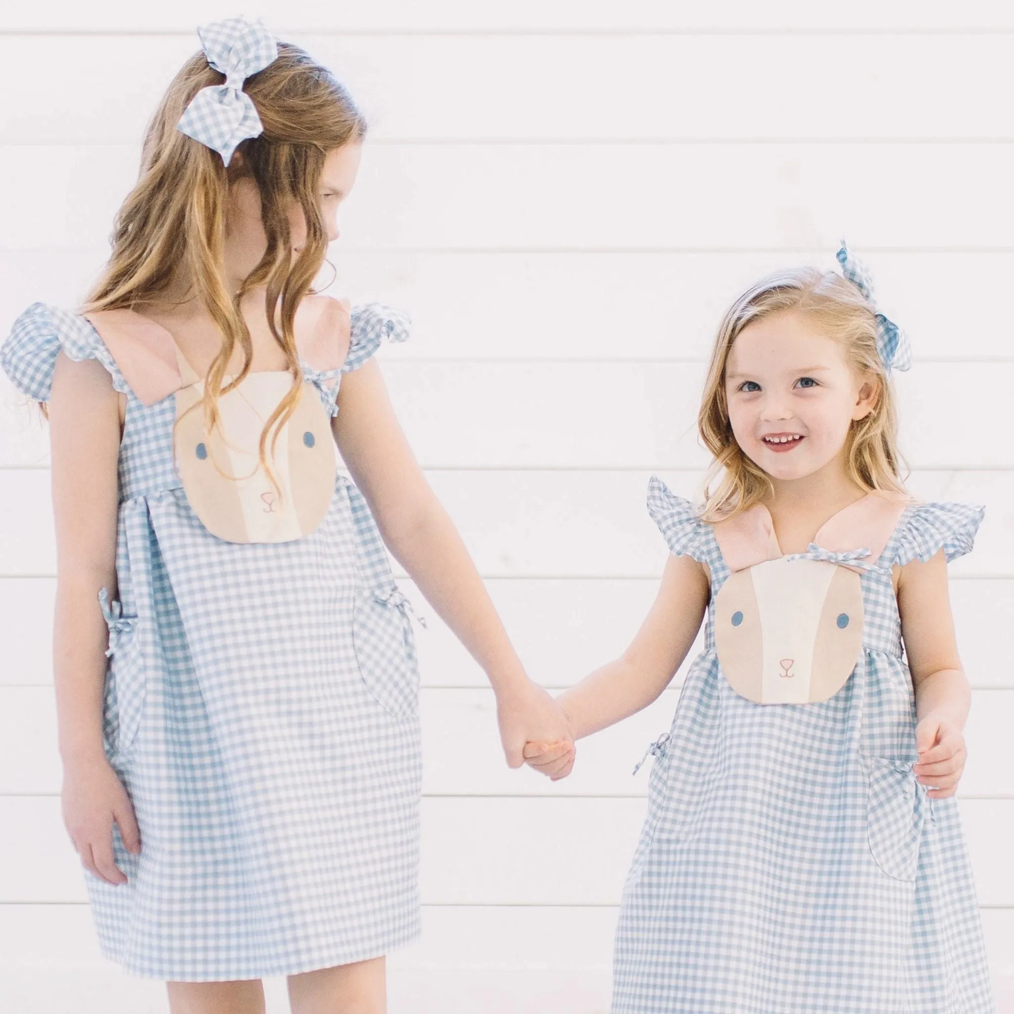 Pink or Blue Gingham Bow