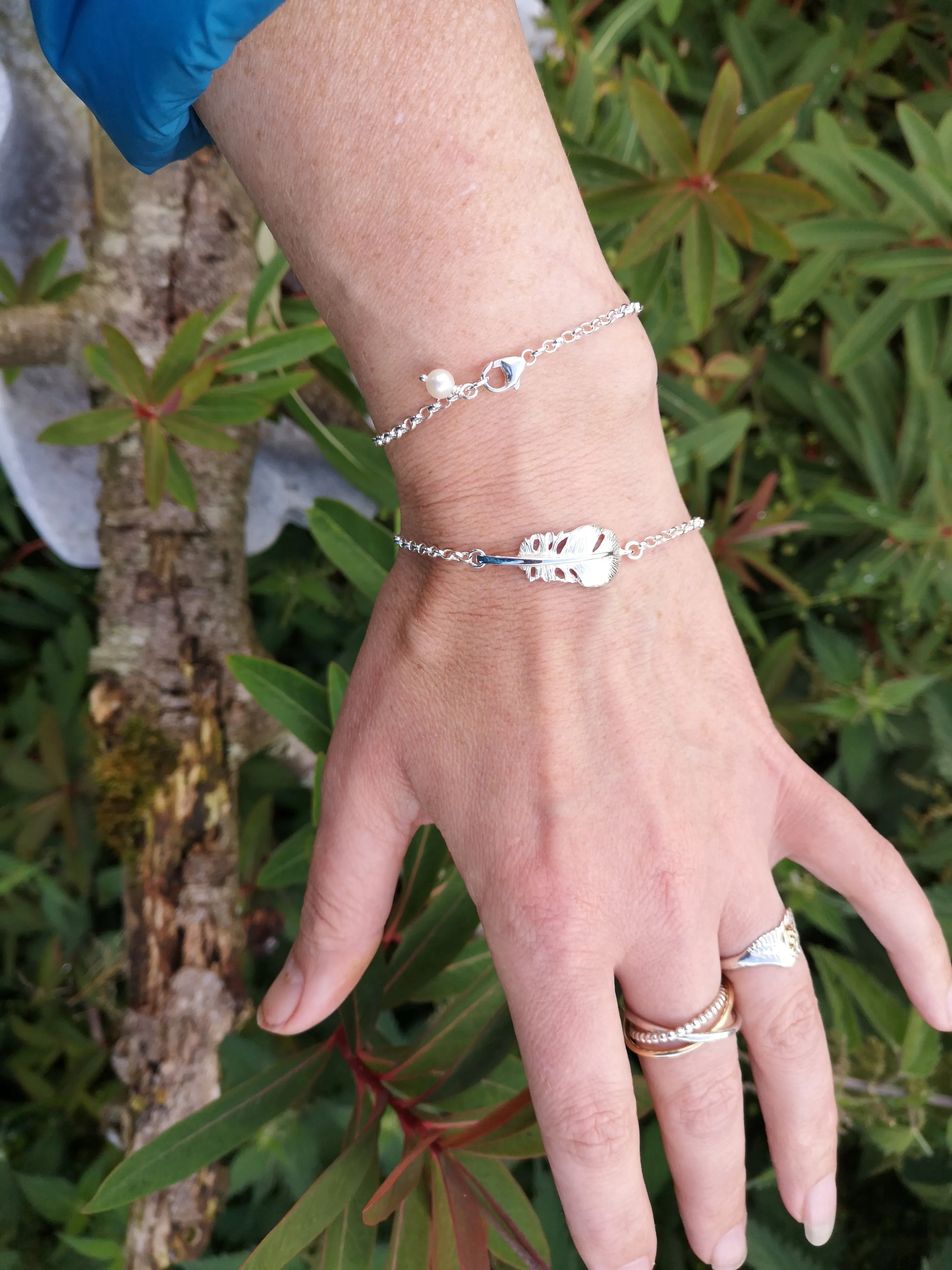 "Cherish " Baby Angel Feather Bracelet