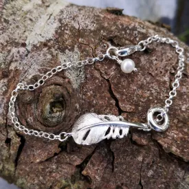 "Cherish " Baby Angel Feather Bracelet