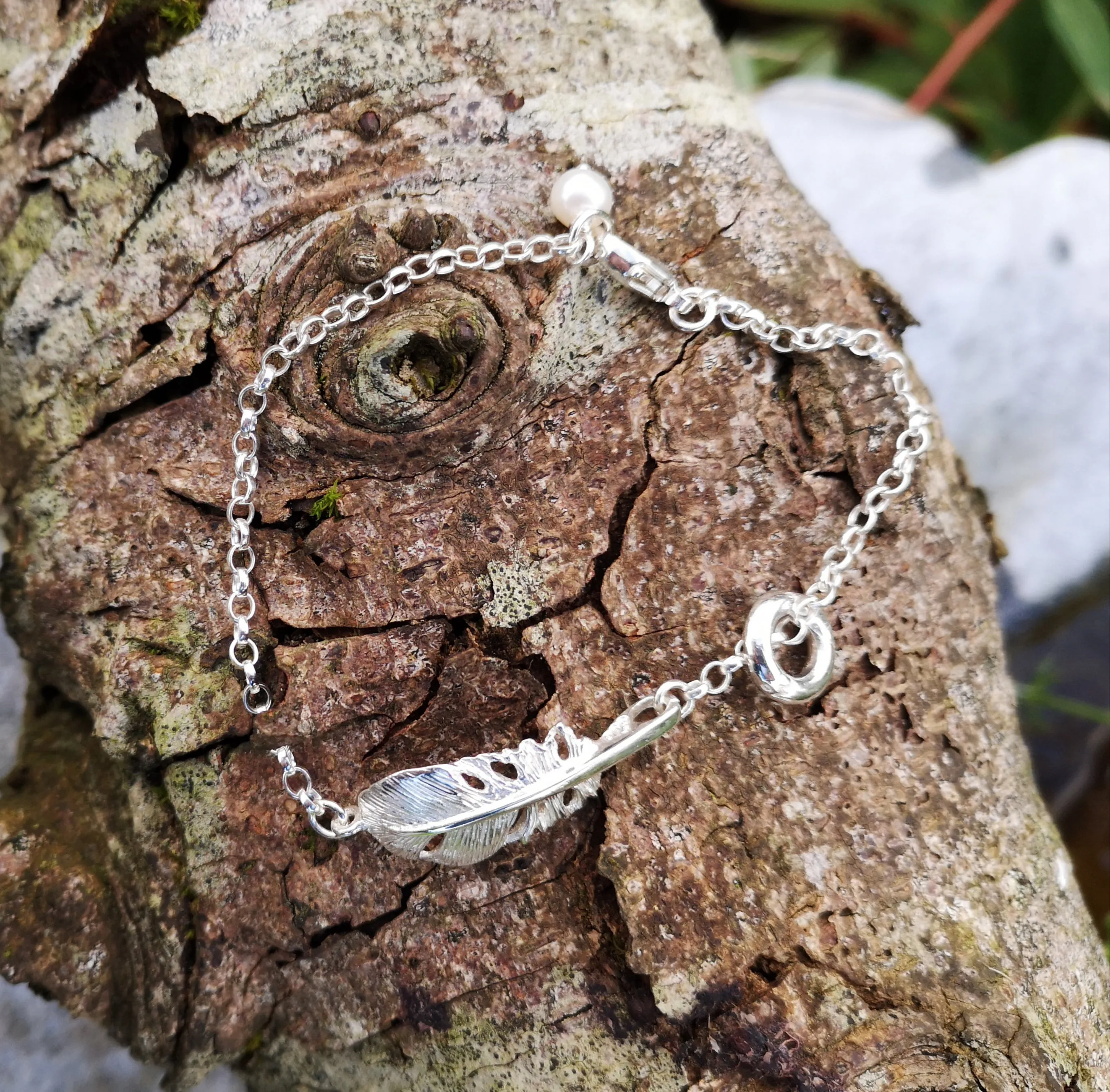 "Cherish " Baby Angel Feather Bracelet