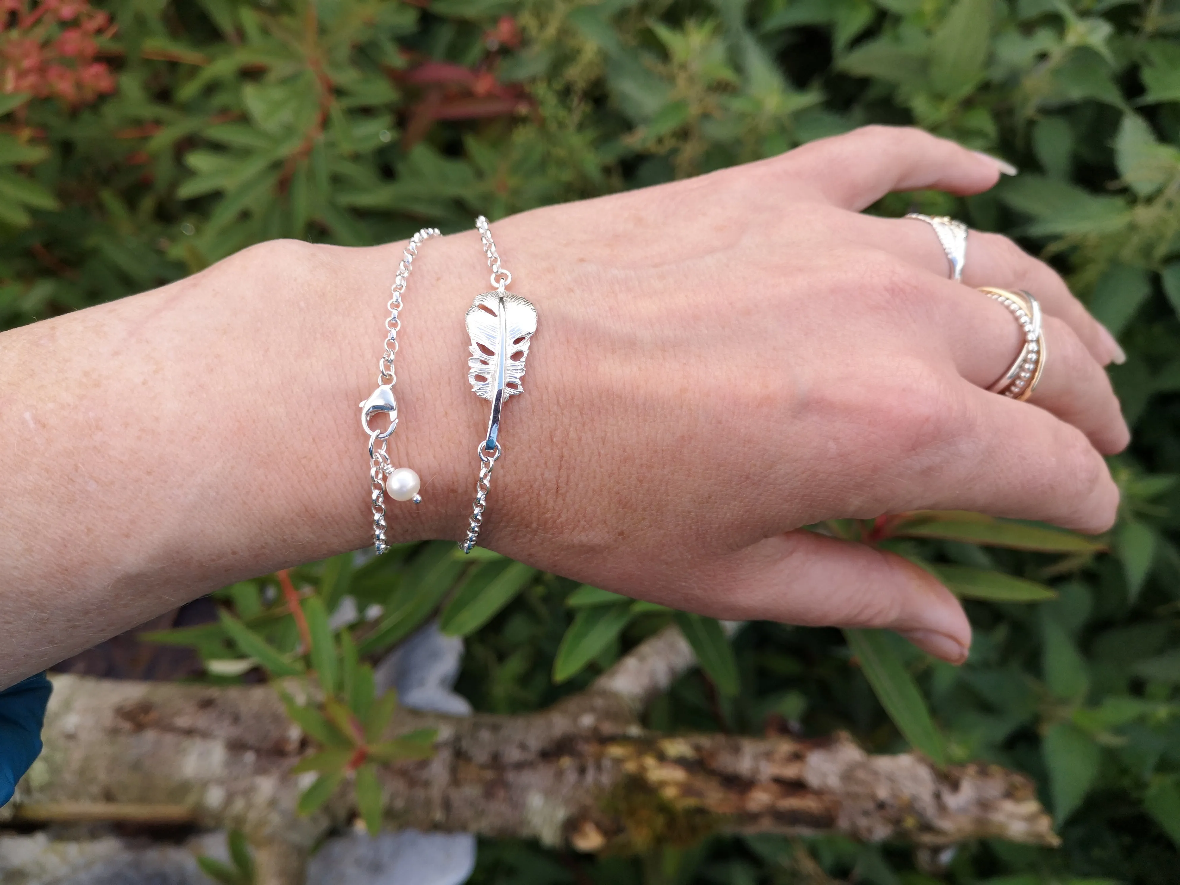 "Cherish " Baby Angel Feather Bracelet