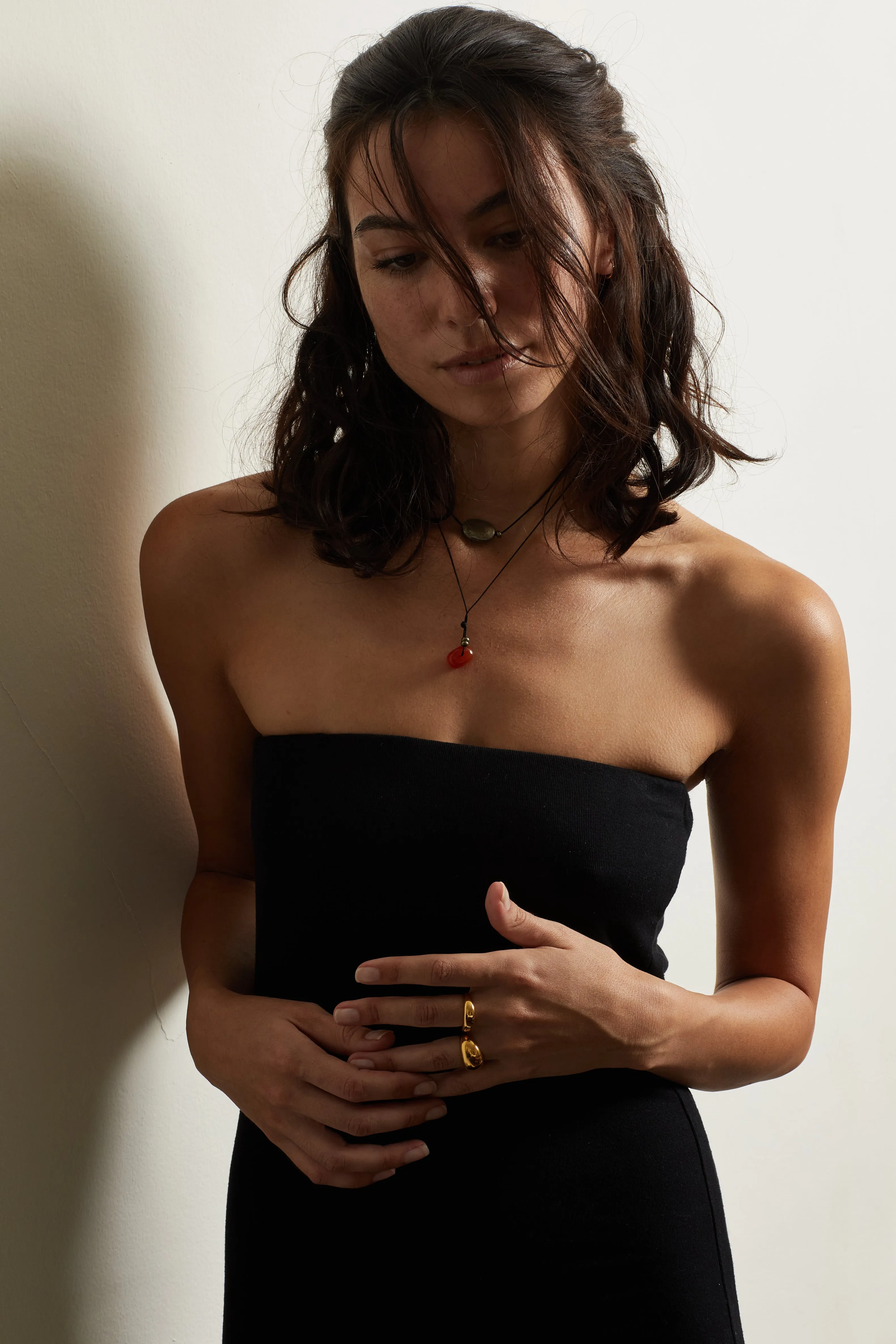 Red Agate Drop Necklace