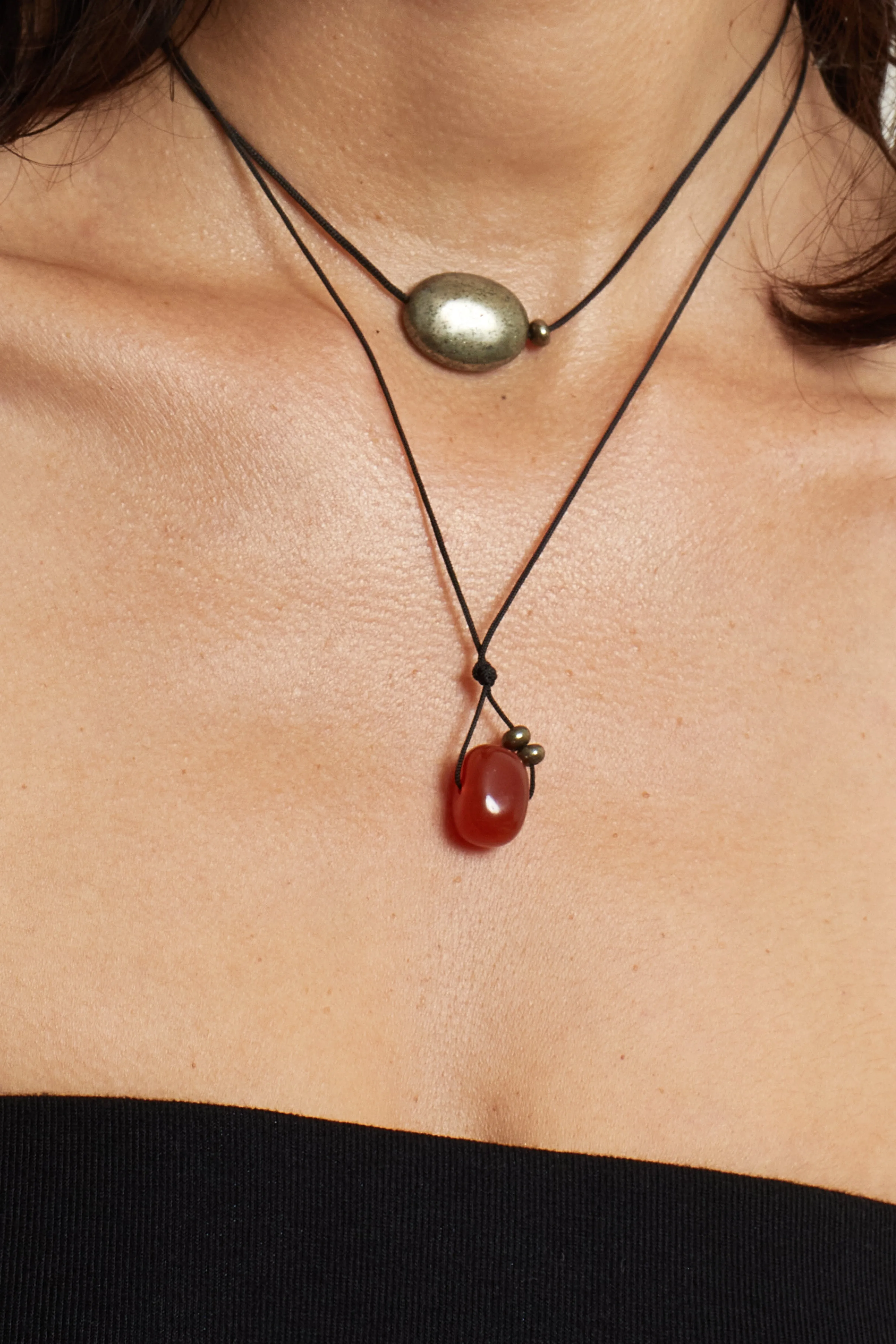 Red Agate Drop Necklace