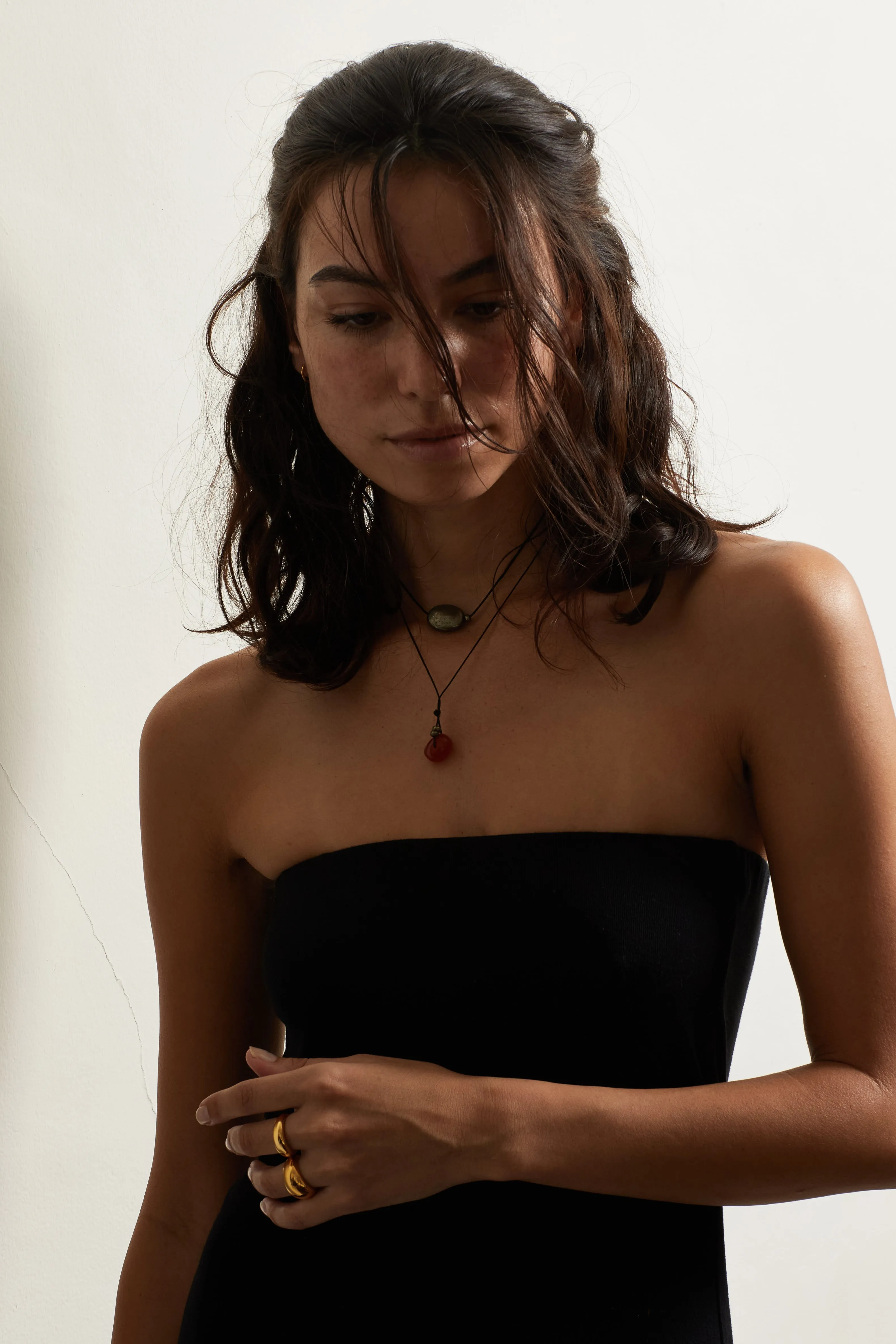Red Agate Drop Necklace