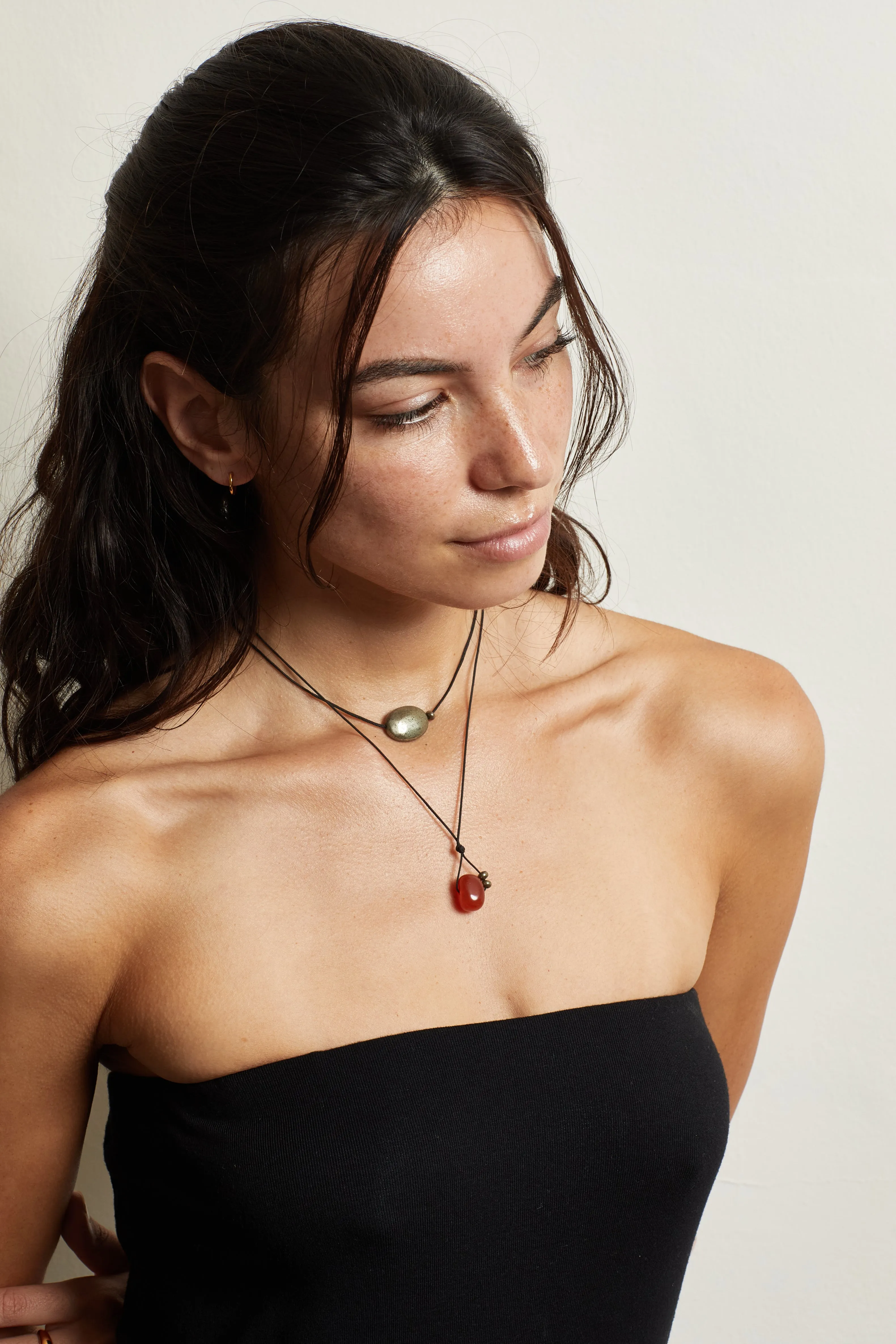 Red Agate Drop Necklace