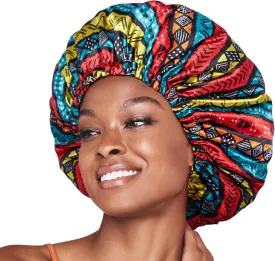 Red by Kiss Reversible Silky Satin Adjustable Bonnet, Secure Fit for Sleep, Protect Hair & Maintains Moisture, Adjustable Band & Easy Care