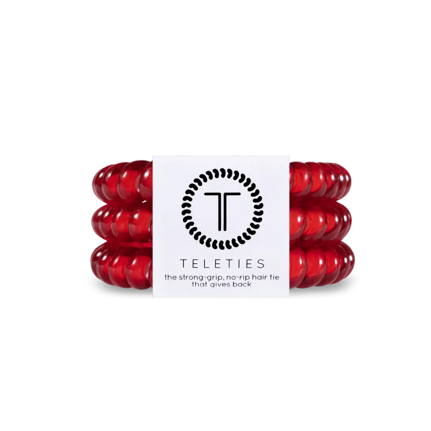 Scarlet Red Small Hair Tie Pack
