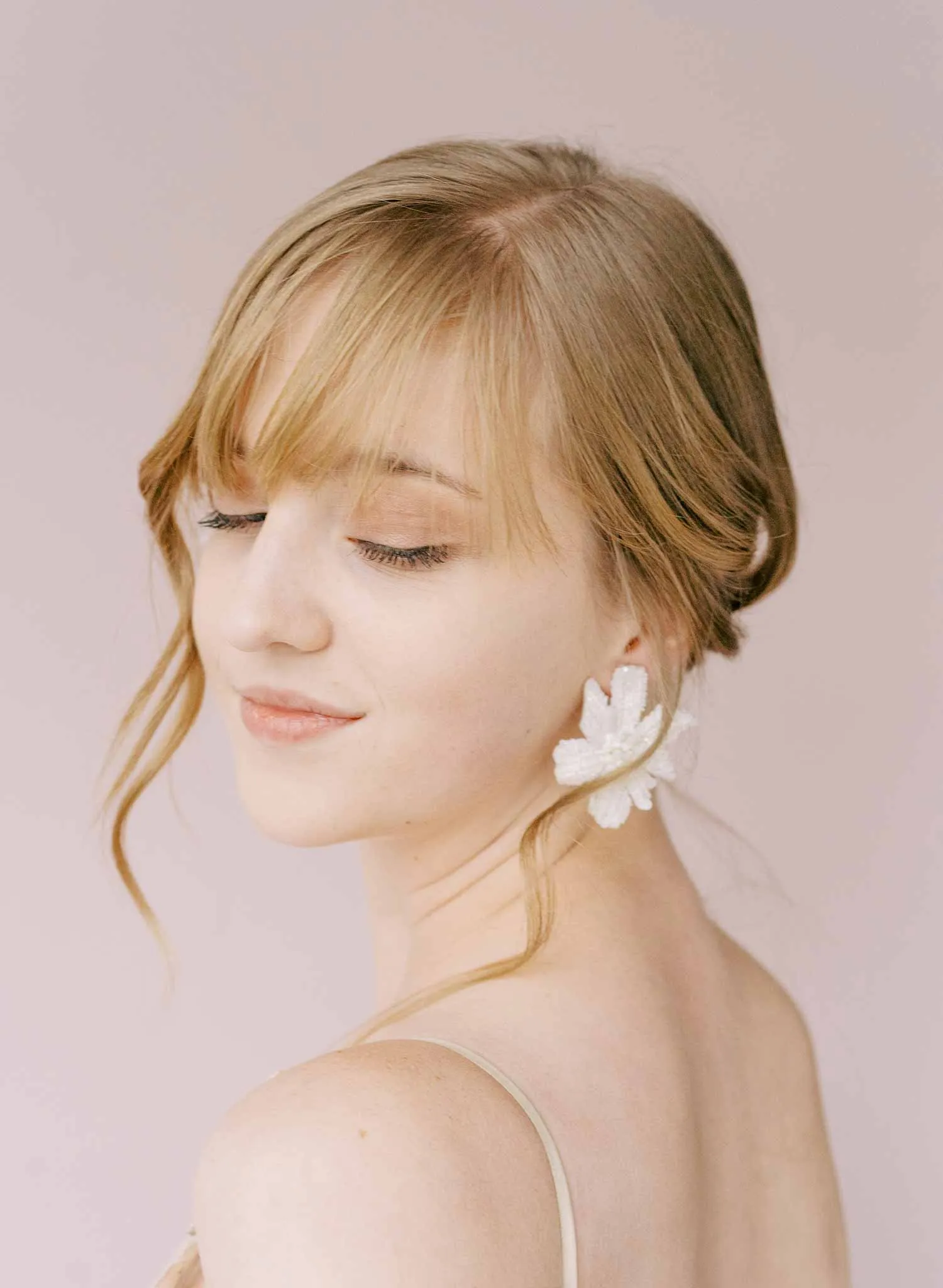 Sequin 3D flower earrings - Style #2123