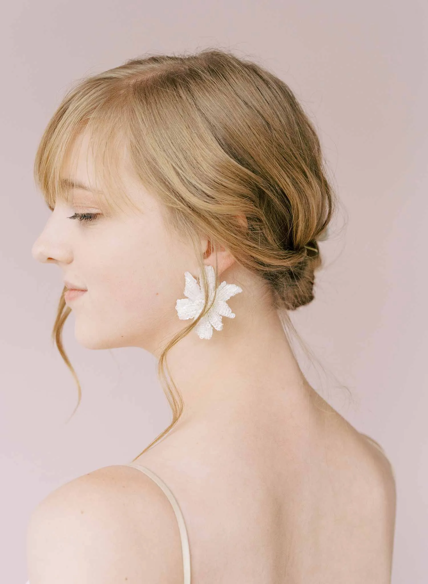 Sequin 3D flower earrings - Style #2123