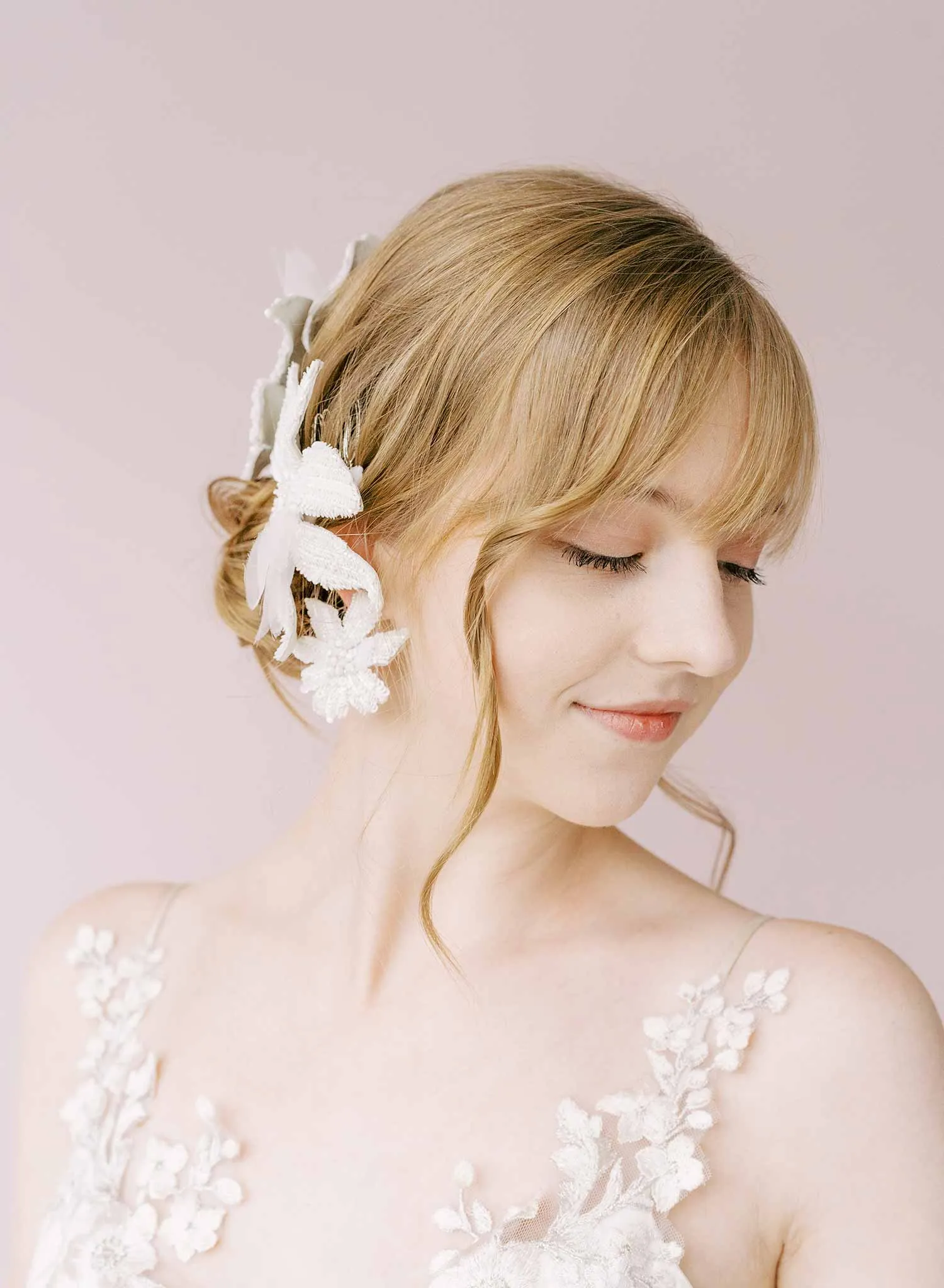 Sequin 3D flower earrings - Style #2123