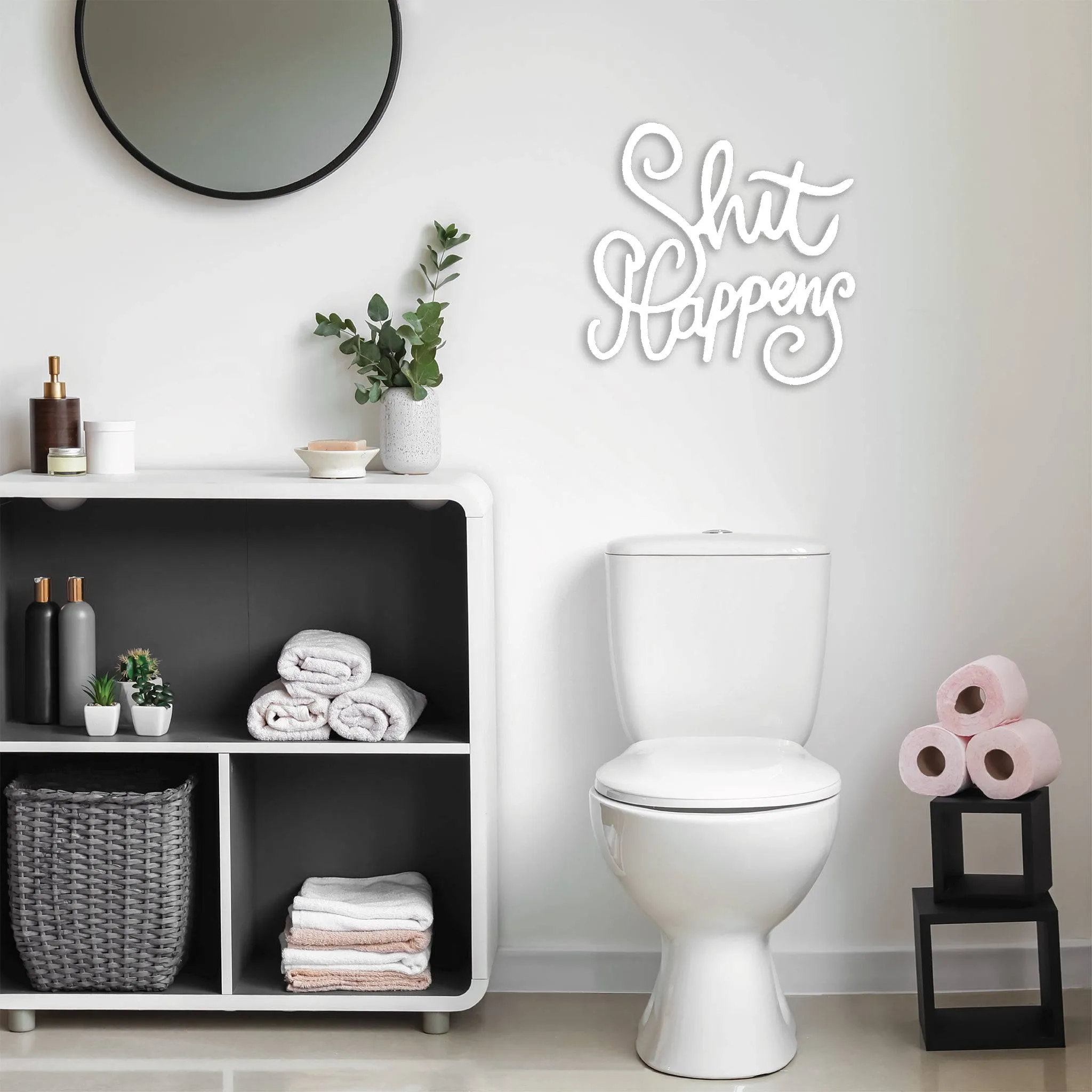 Shit Happens - Metal Wall Art