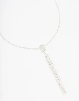 Silver Long Pendant Necklace