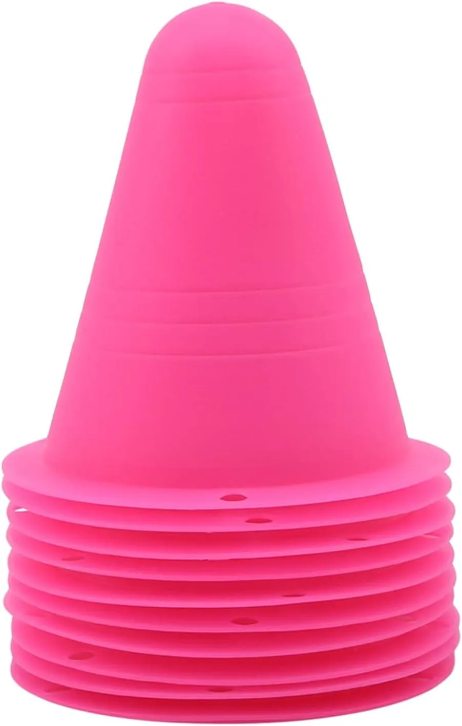 Skating Pulley Sports Obstacle Pile Outdoor Games Cone Obstacle Pile Set for Training Football(Pink)