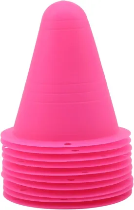 Skating Pulley Sports Obstacle Pile Outdoor Games Cone Obstacle Pile Set for Training Football(Pink)
