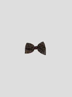 Small hair clip in Giraffe printed leather