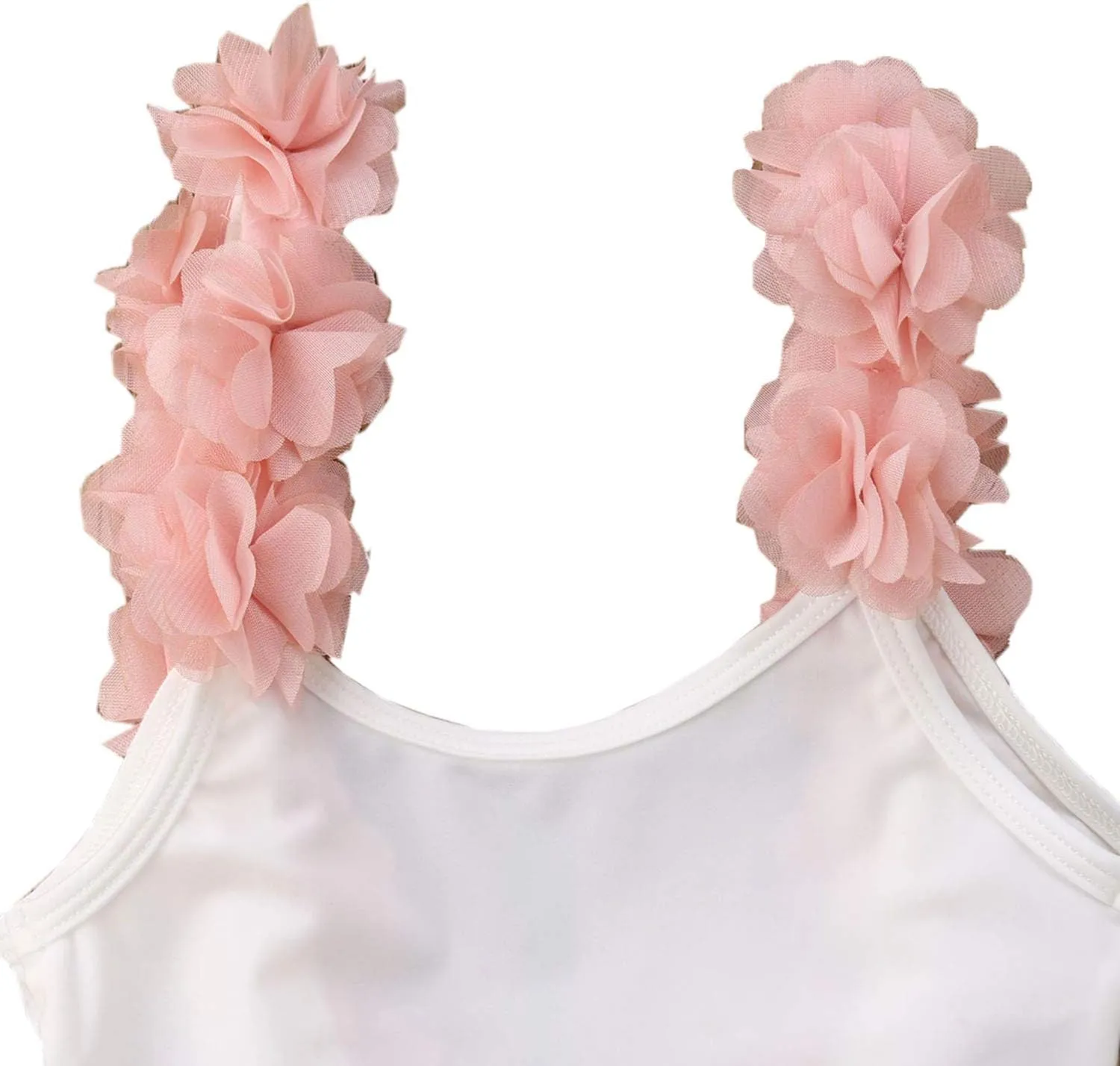 stylesilove Toddler Kid Girls 3D Flower Straps Backless One-Piece Solid Color Swimsuit Beach Bathing Swimwear, 3 Colors