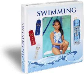 Swimming Ribbon Organizer Holder BINDER Display Storage Swimming Gift Award Ribbon with 15 Strong Clear Robust Pages Sheets and more - Mercurydean USA
