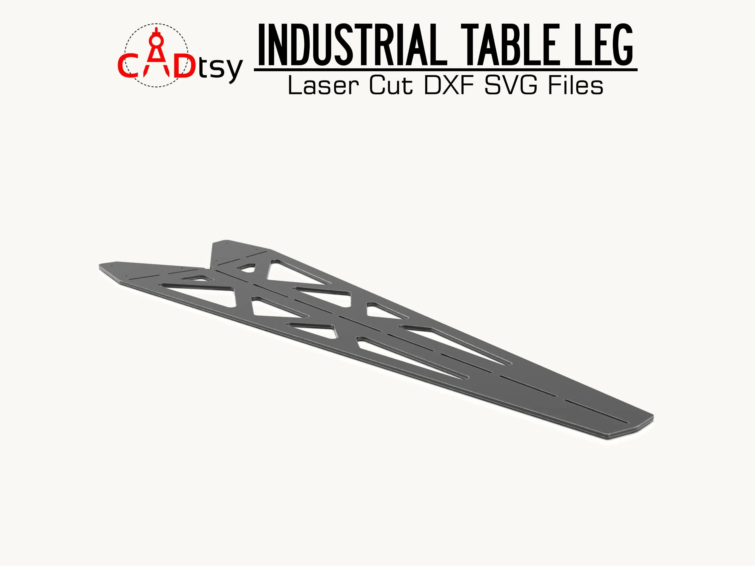 Table Metal Leg DXF / SVG - CNC Plasma / Laser Cut Files, 710mm / 28in Height