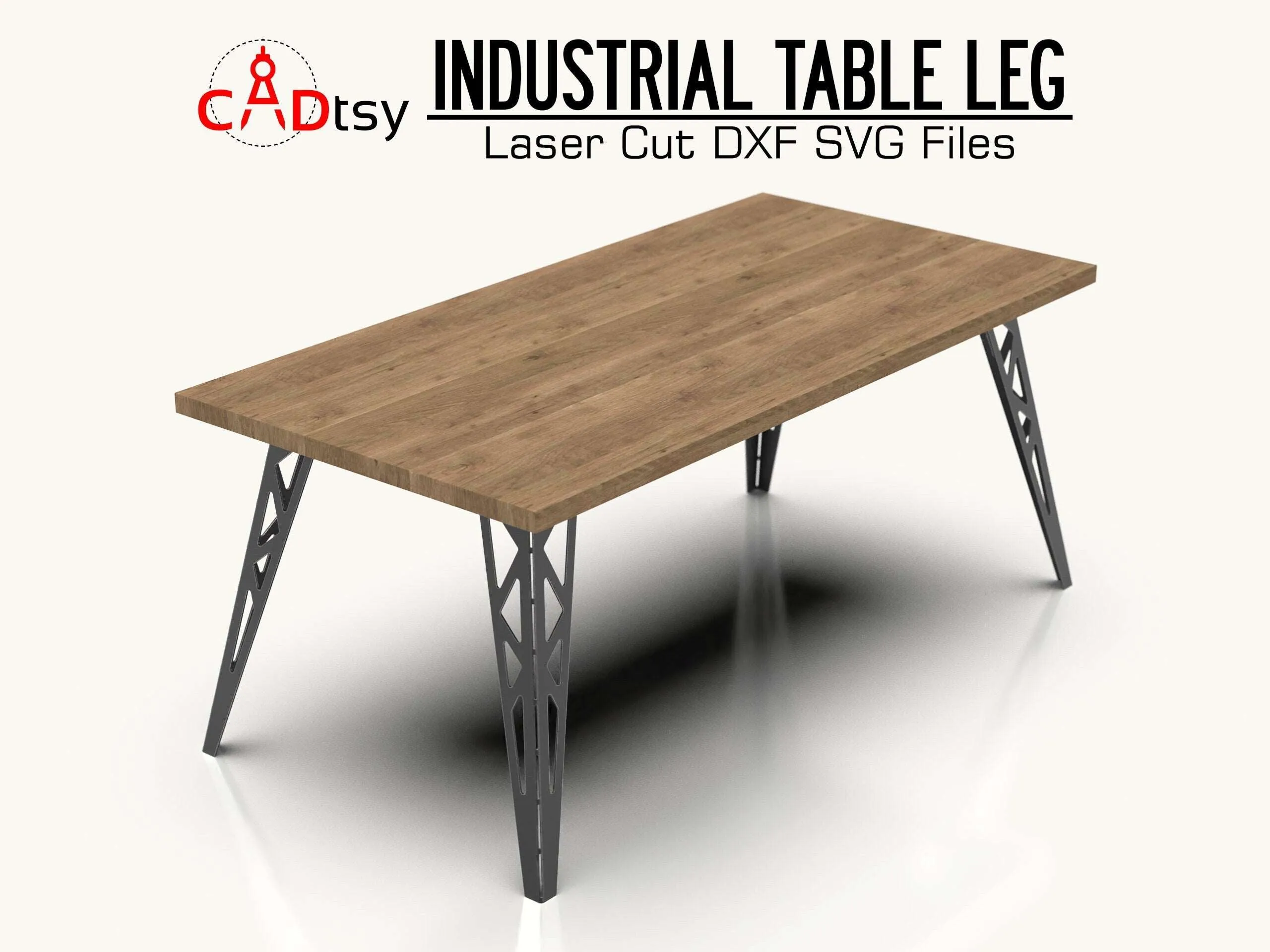 Table Metal Leg DXF / SVG - CNC Plasma / Laser Cut Files, 710mm / 28in Height