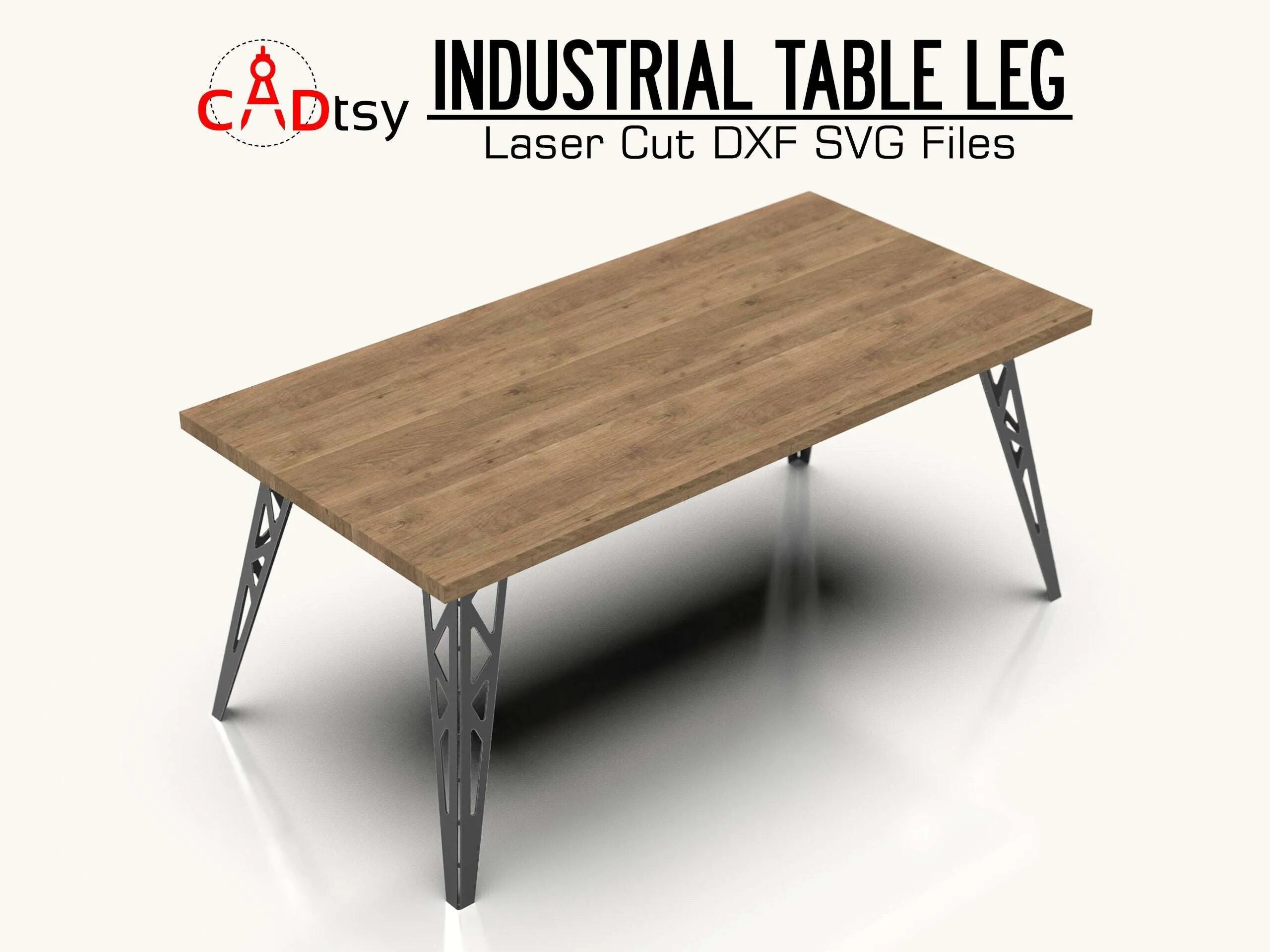 Table Metal Leg DXF / SVG - CNC Plasma / Laser Cut Files, 710mm / 28in Height