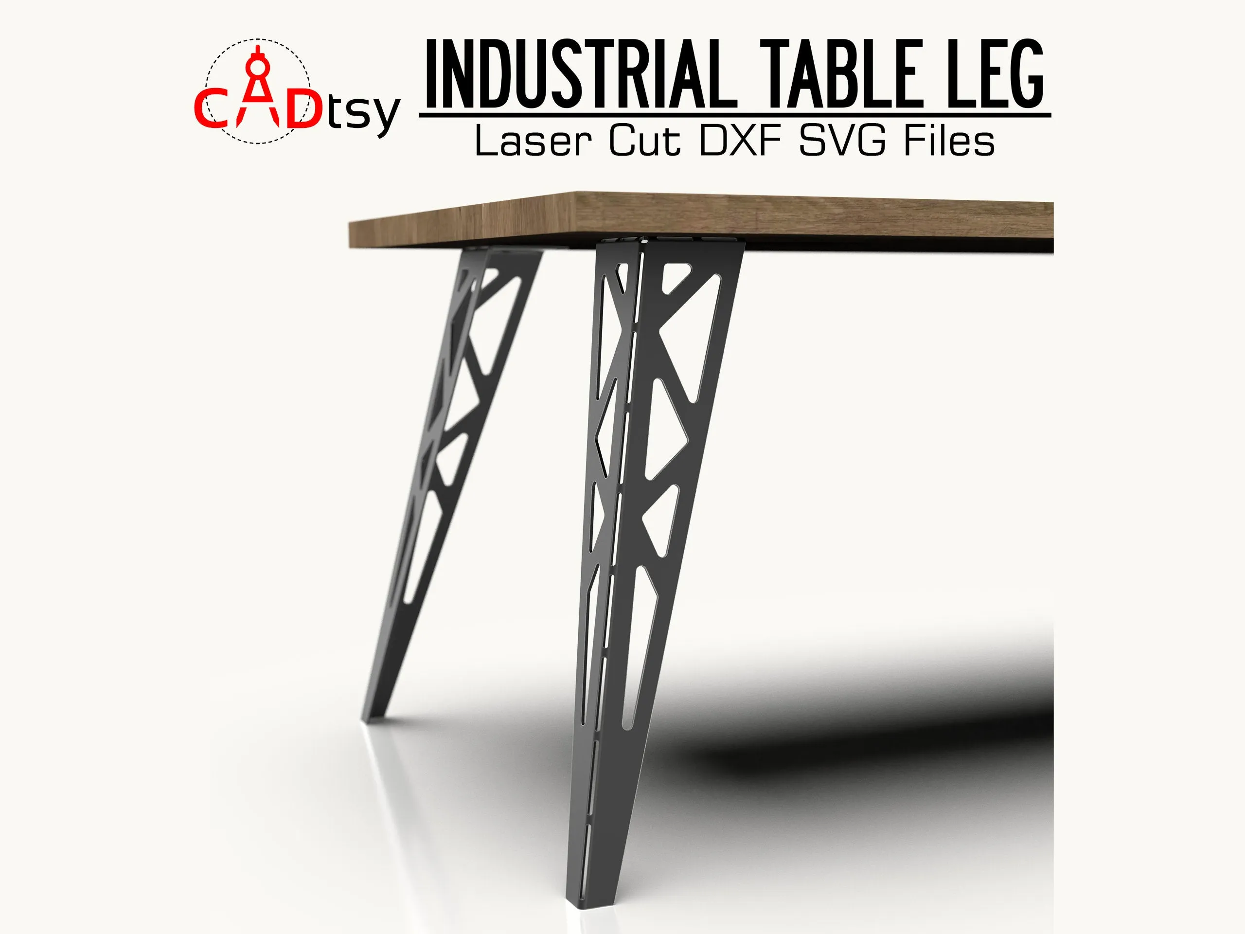 Table Metal Leg DXF / SVG - CNC Plasma / Laser Cut Files, 710mm / 28in Height