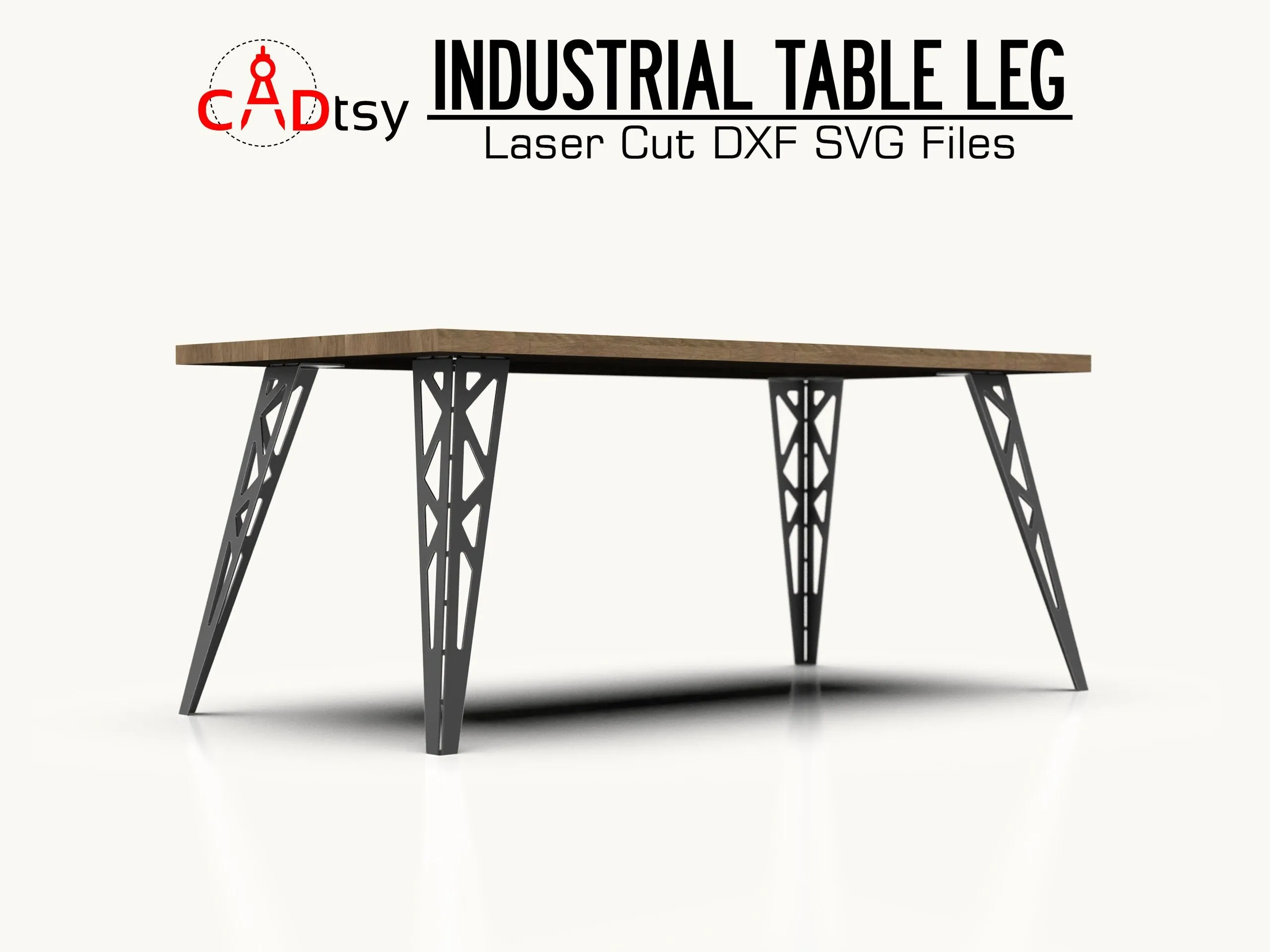 Table Metal Leg DXF / SVG - CNC Plasma / Laser Cut Files, 710mm / 28in Height