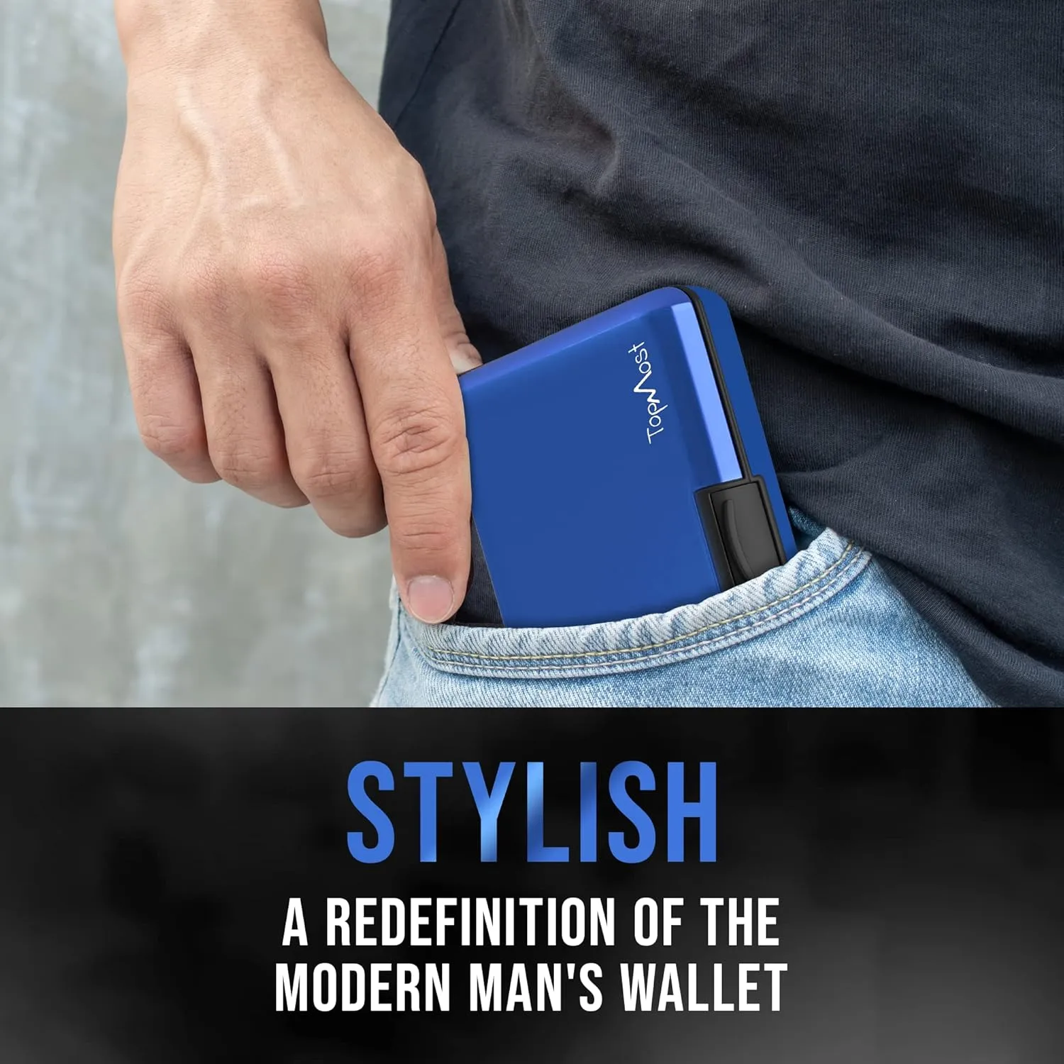 TopMost Aluminum Wallet, Card Case Wallet, Metal RFID Credit Card Holder for Men & Women, 6 Cotton Slots for 12 Cards And Bills, Rfd Protective