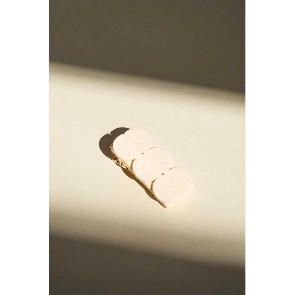 Tri Sun Bar | Hair Clips Set of 2 - Creamy White