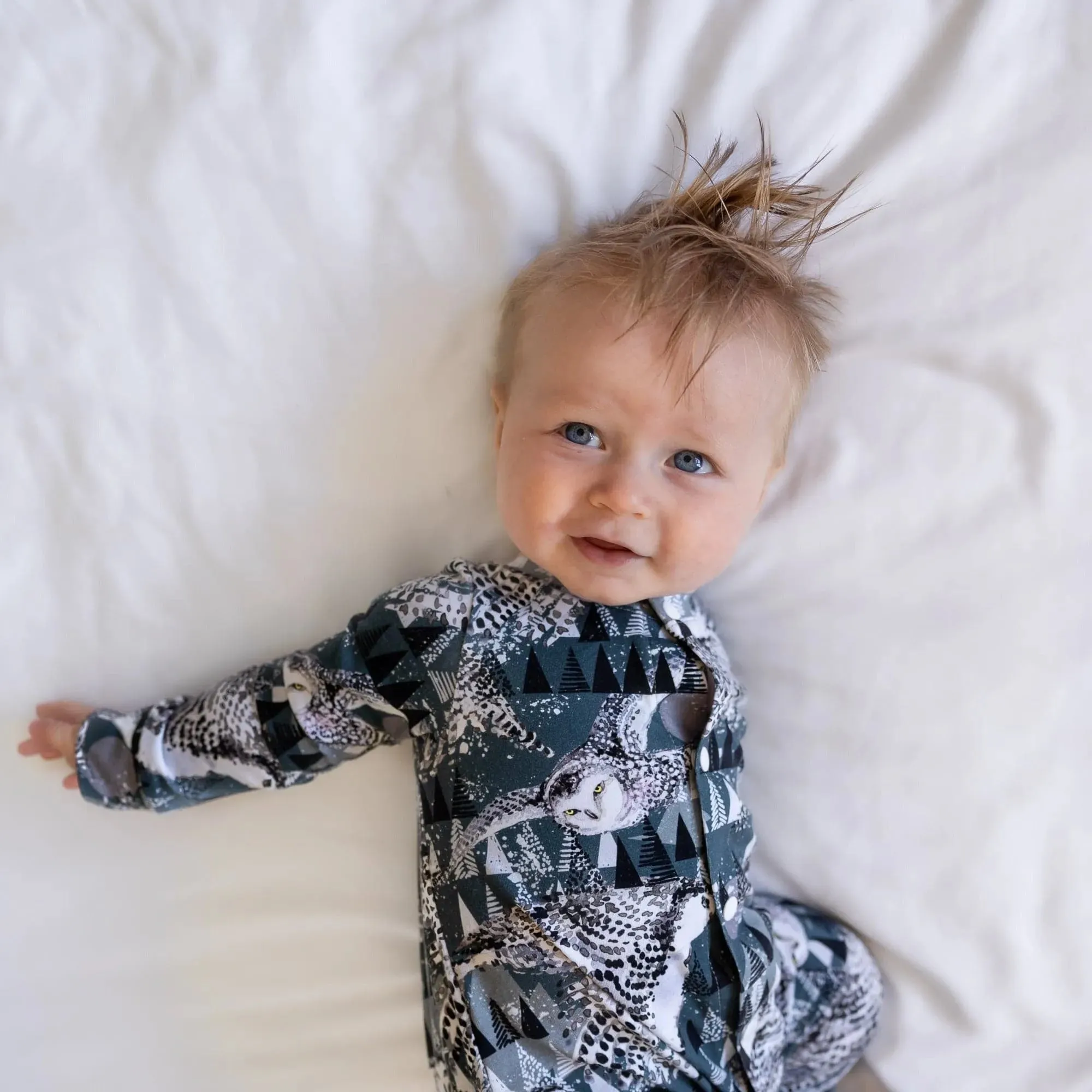 Unisex Artic Owls Popper Baby & Toddler Romper
