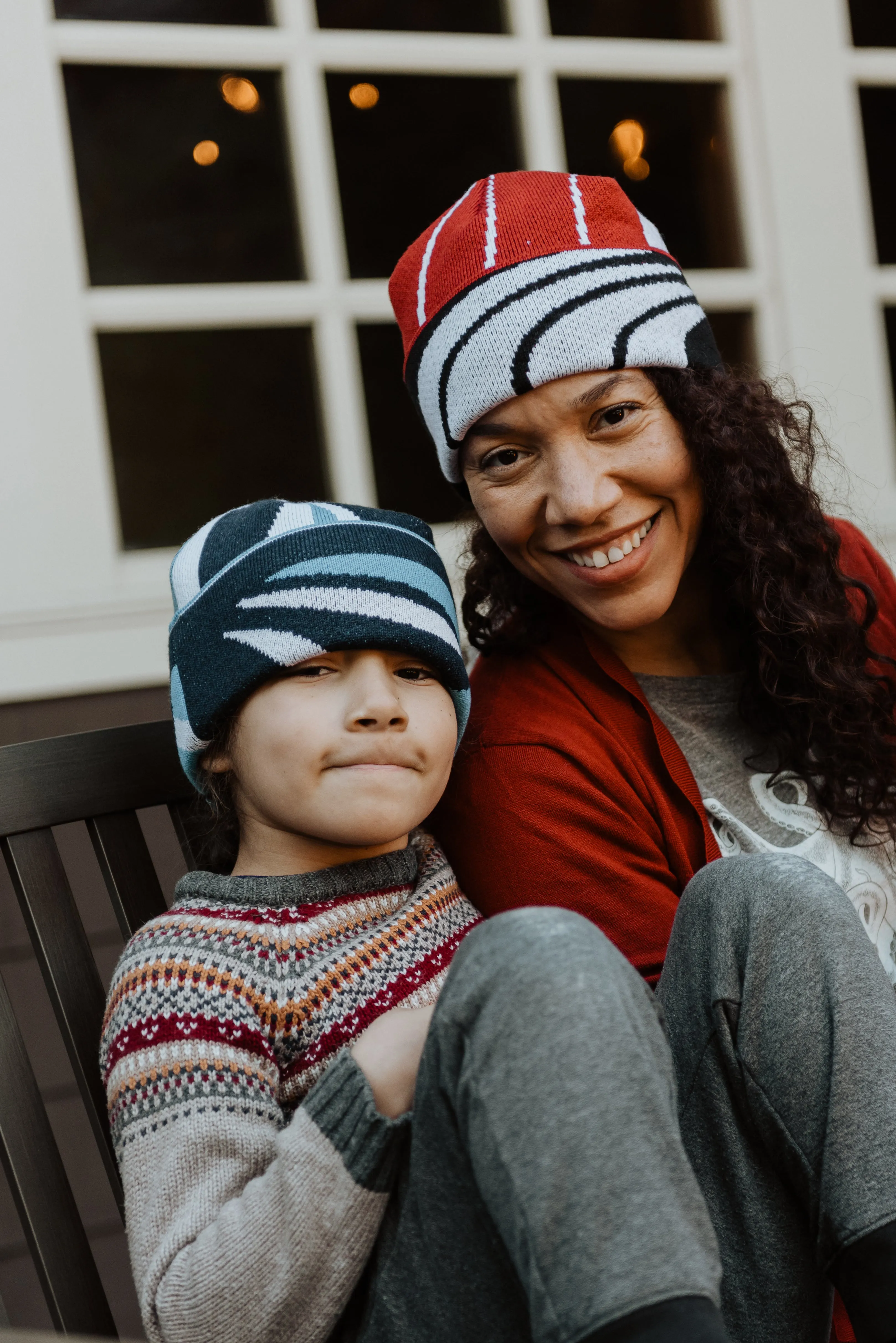 Upcycled Wool Beanie—Wolf Spirit