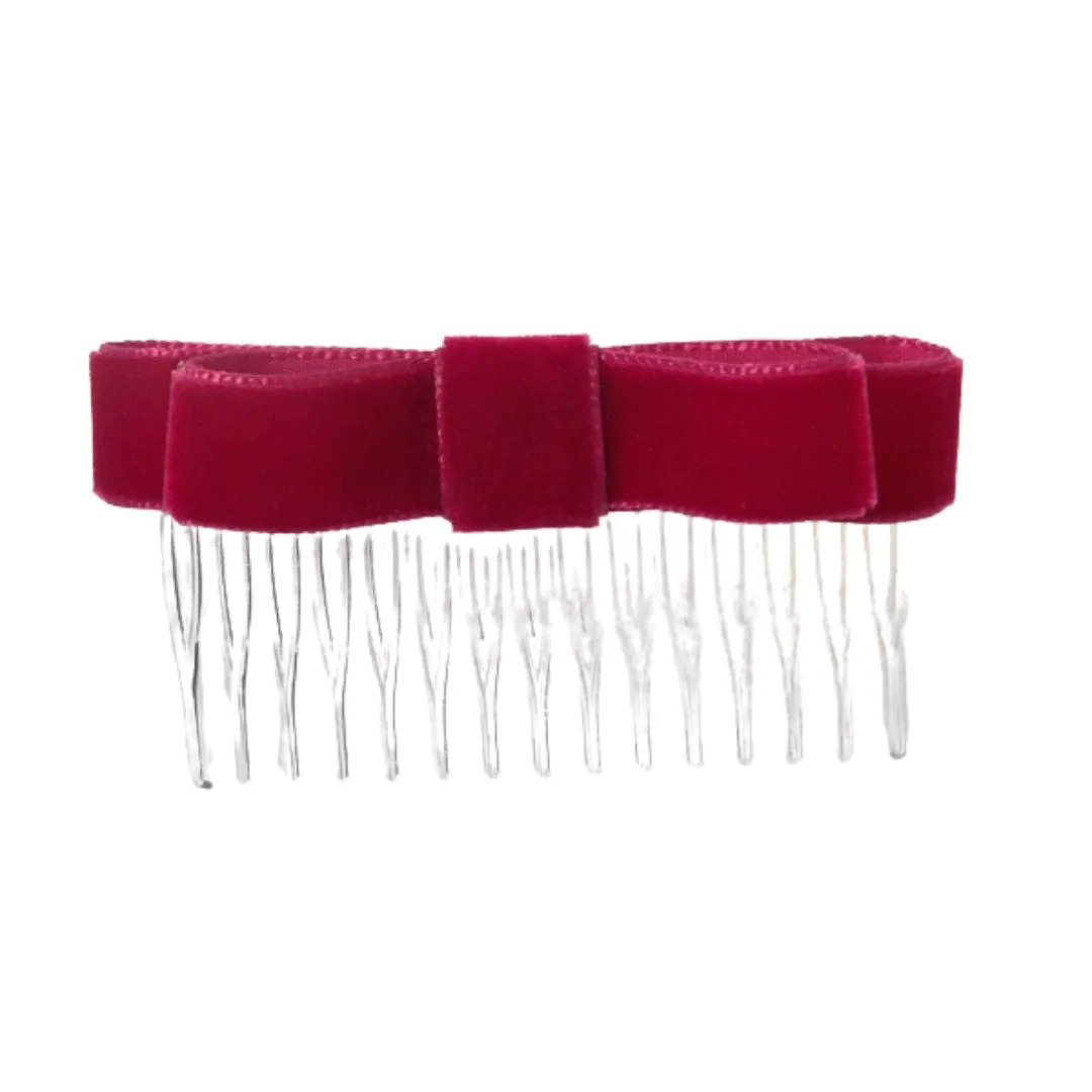 Velvet Straight Bow & Comb