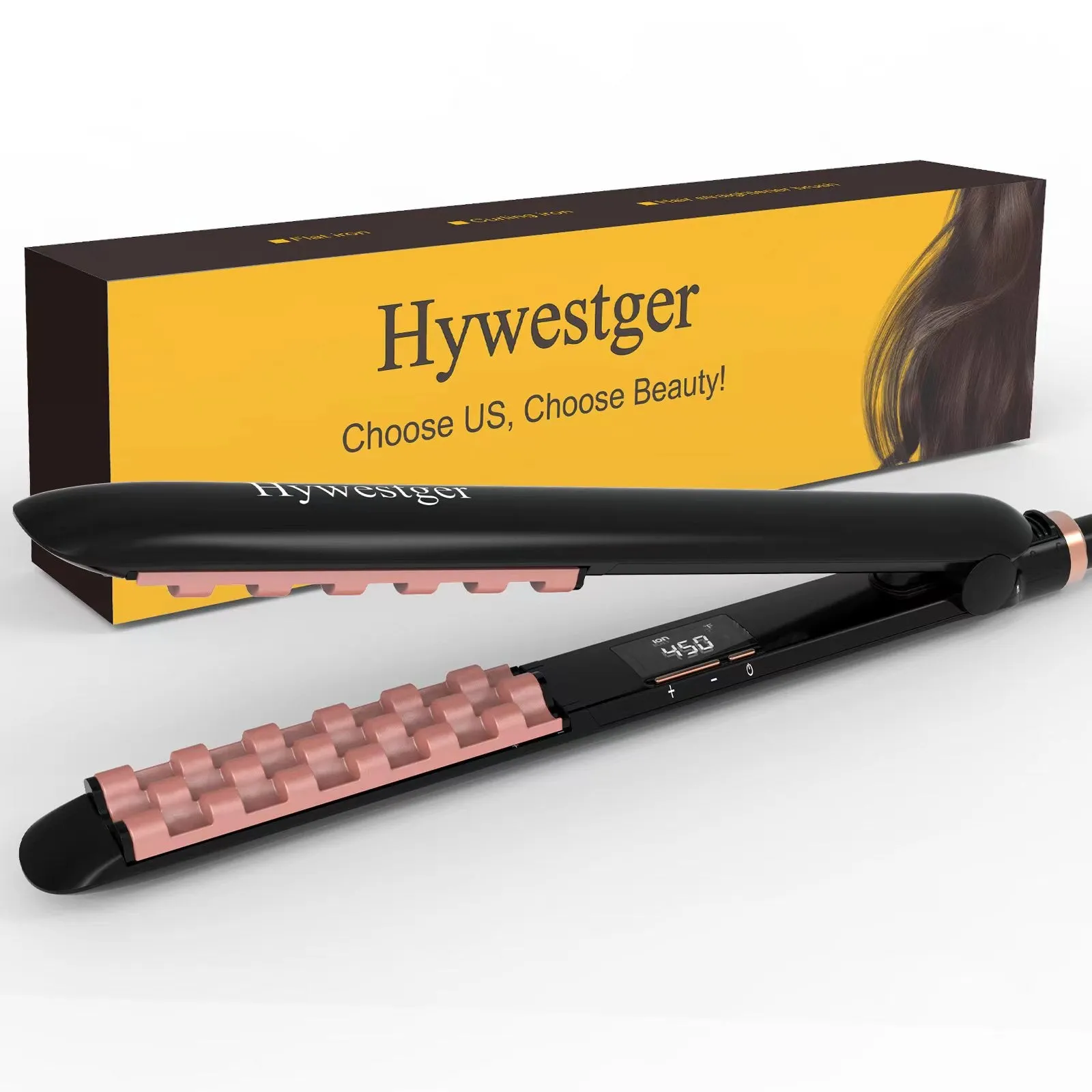 Volumizing Ceramic Hair Iron with PTC Heating and Negative Ionic Technology